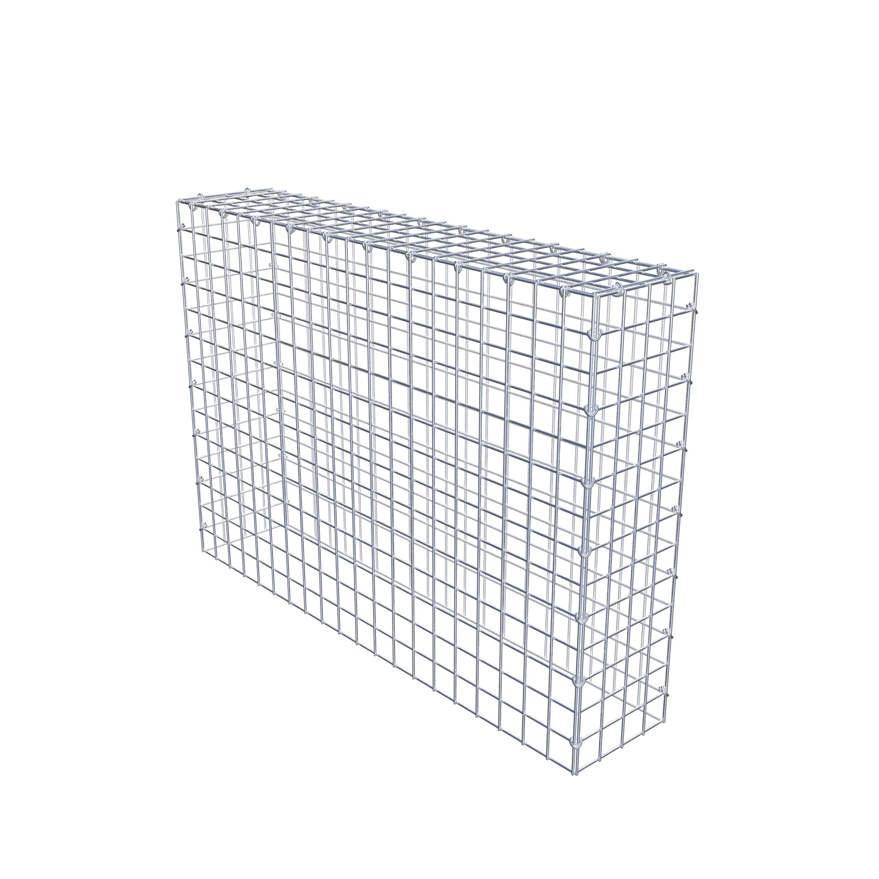 Monteret gabion type 3 100 cm x 70 cm x 20 cm (L x H x D), maskestørrelse 5 cm x 5 cm, C-ring