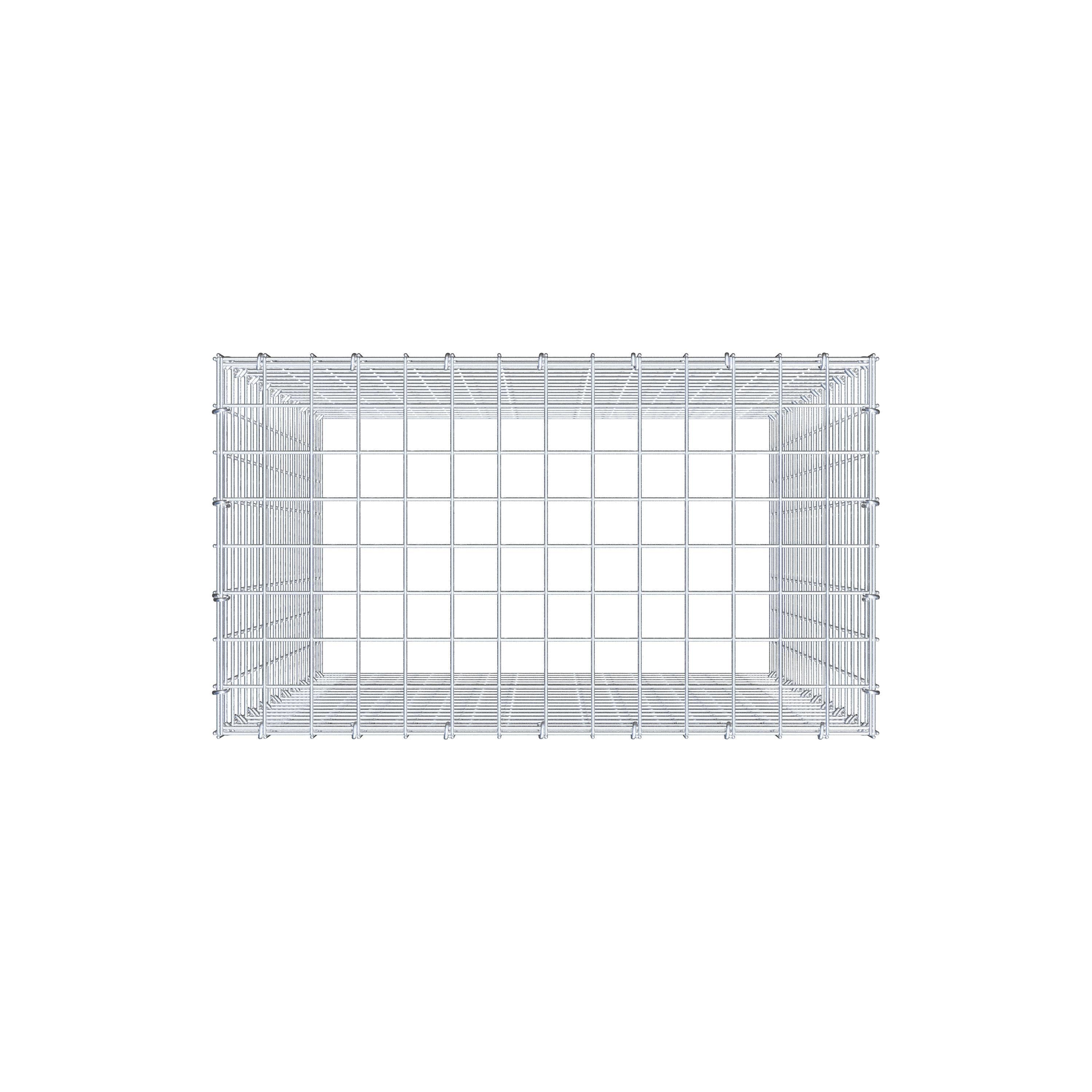 Mounted gabion type 3 100 cm x 70 cm x 40 cm (L x H x D), mesh size 5 cm x 5 cm, C-ring