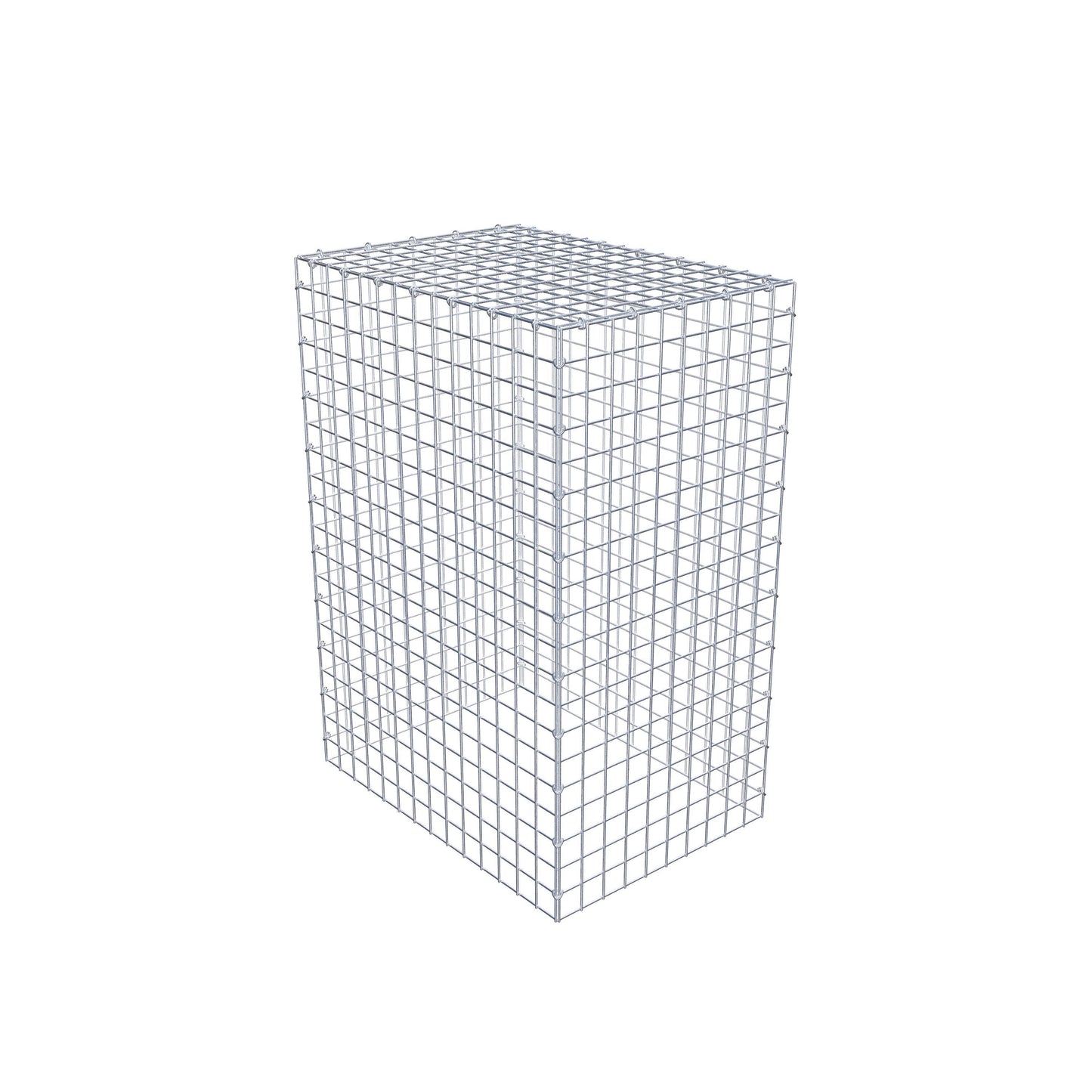 Typ 3 påbyggnadsgabion 100 cm x 70 cm x 50 cm (L x H x D), maskstorlek 5 cm x 5 cm, C-ring