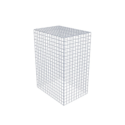 Typ 3 påbyggnadsgabion 100 cm x 70 cm x 50 cm (L x H x D), maskstorlek 5 cm x 5 cm, C-ring
