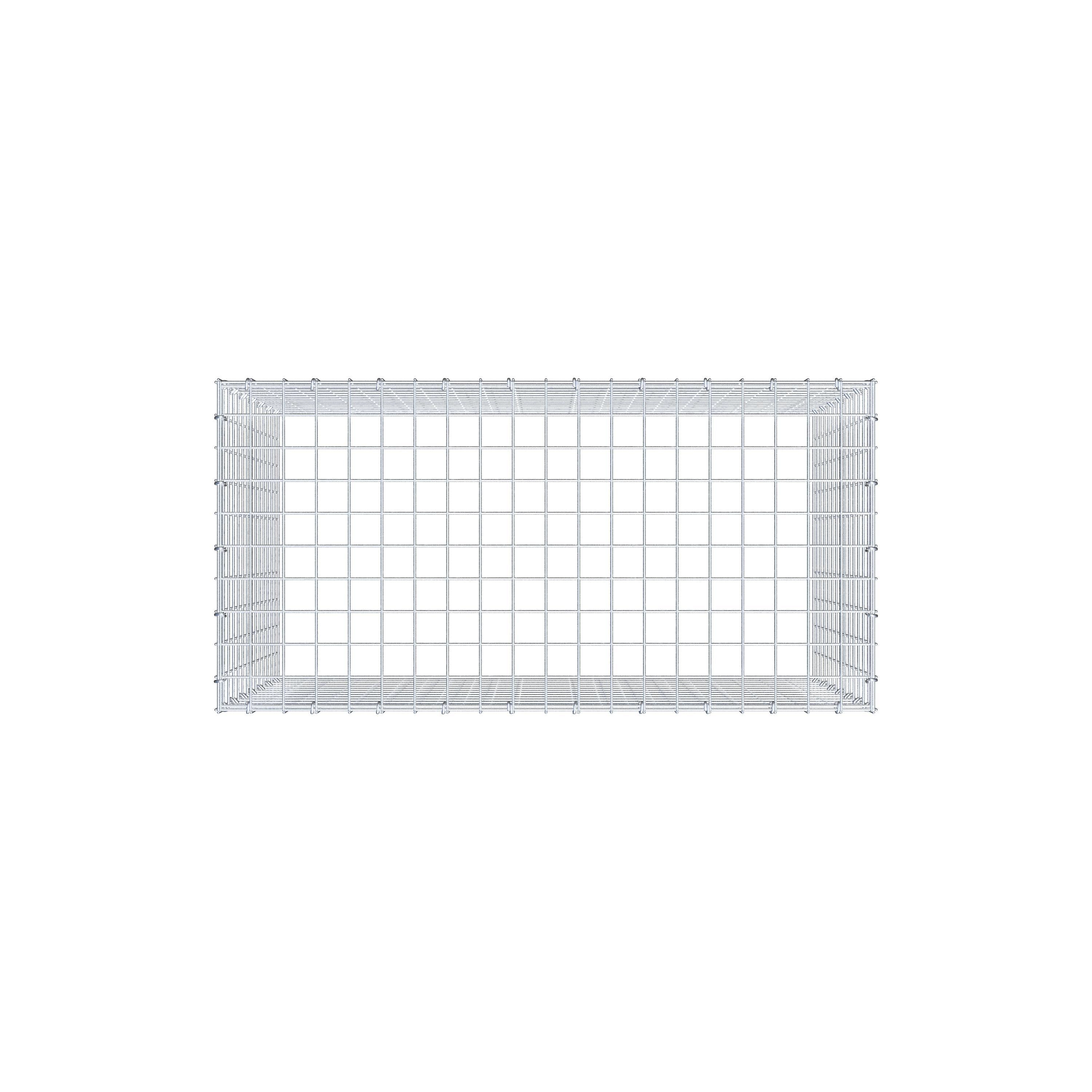 Mounted gabion type 3 100 cm x 70 cm x 50 cm (L x H x D), mesh size 5 cm x 5 cm, C-ring