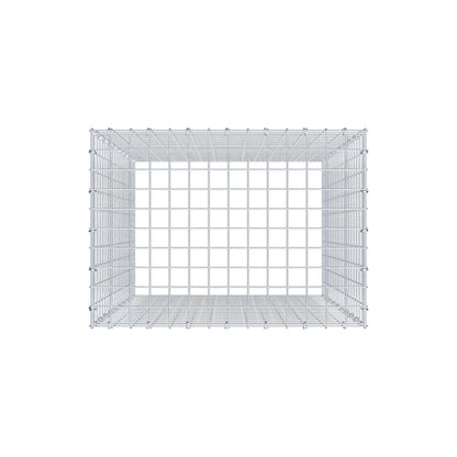Typ 3 påbyggnadsgabion 100 cm x 70 cm x 50 cm (L x H x D), maskstorlek 5 cm x 5 cm, C-ring