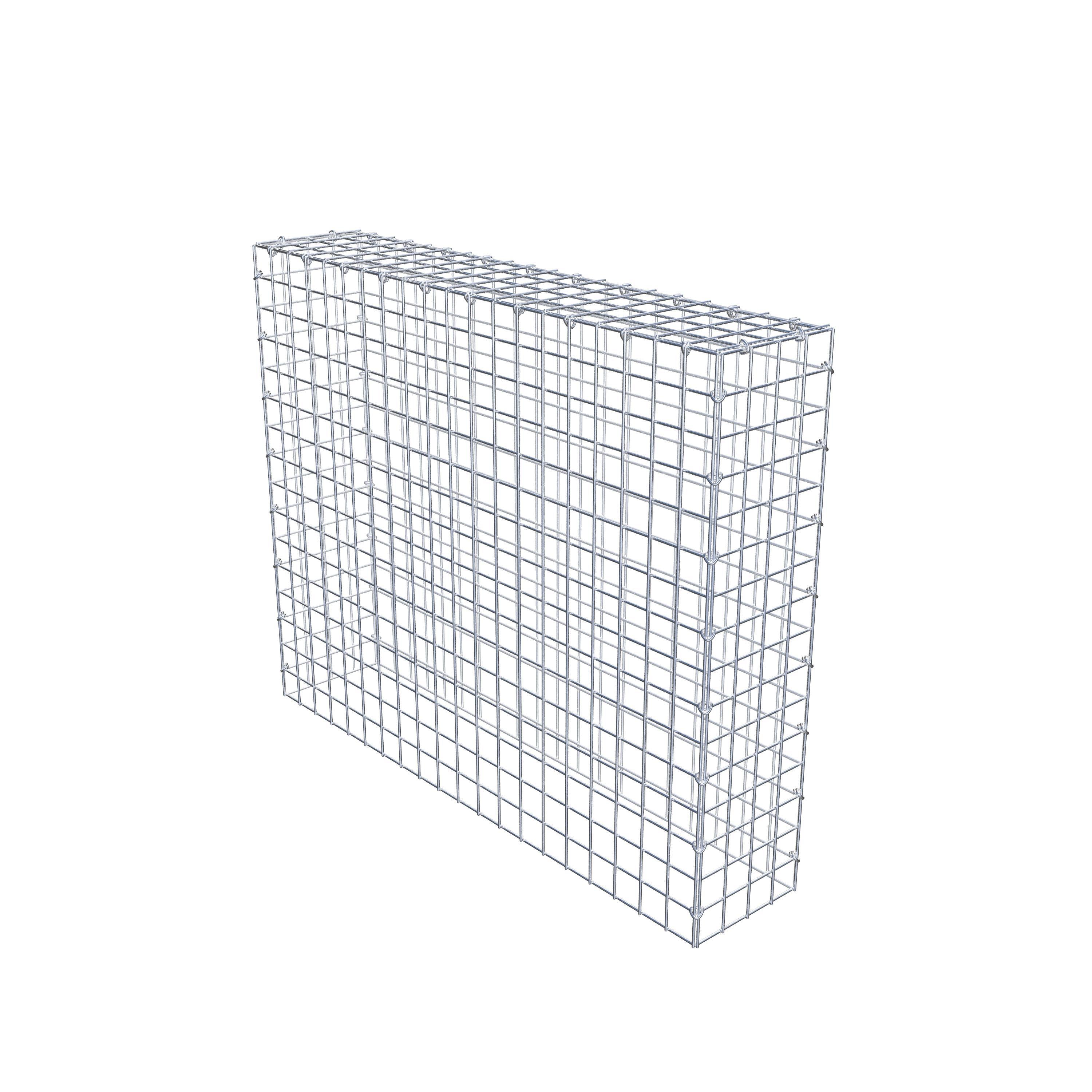 Monteret gabion type 3 100 cm x 80 cm x 20 cm (L x H x D), maskestørrelse 5 cm x 5 cm, C-ring