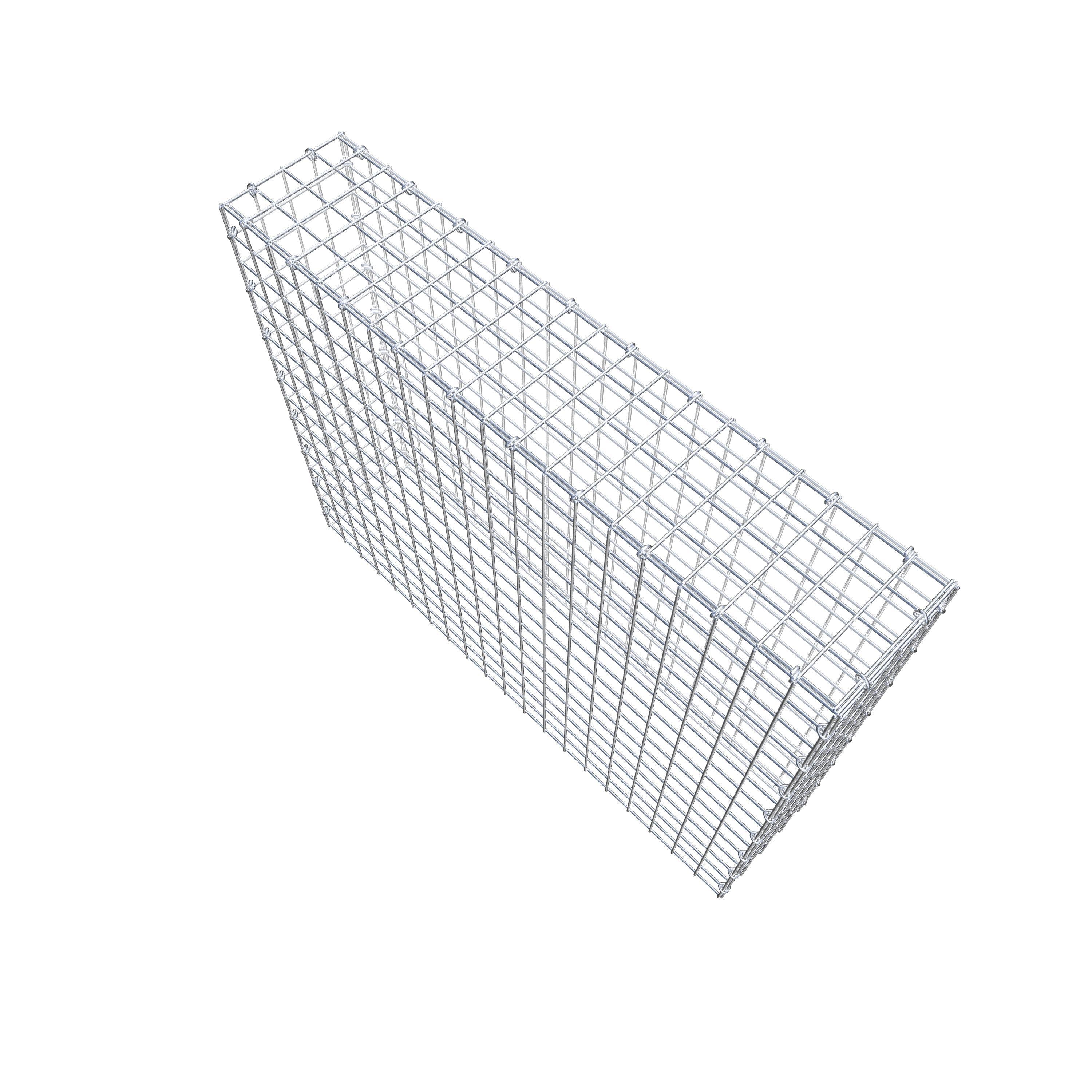 Mounted gabion type 3 100 cm x 80 cm x 20 cm (L x H x D), mesh size 5 cm x 5 cm, C-ring