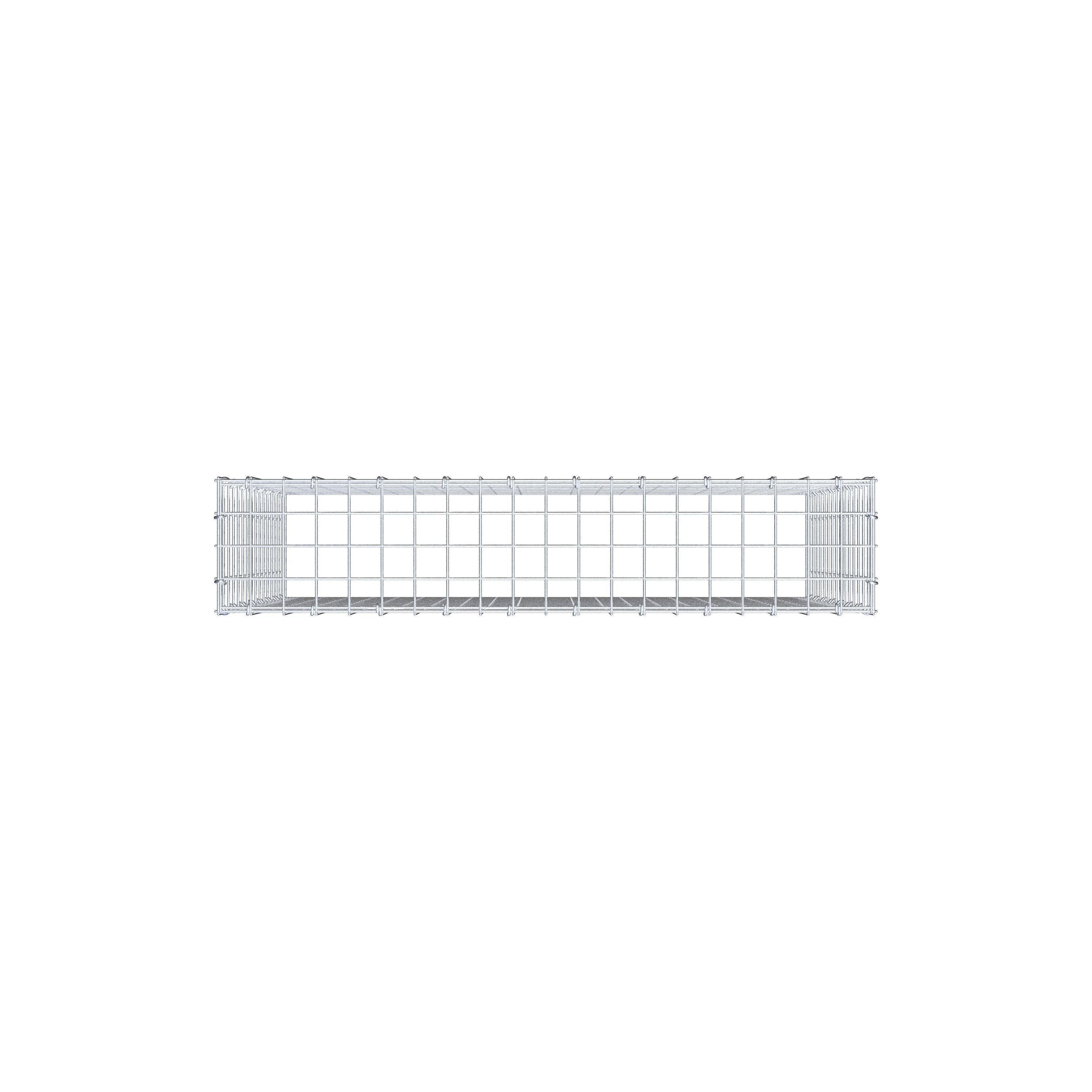 Monteret gabion type 3 100 cm x 80 cm x 20 cm (L x H x D), maskestørrelse 5 cm x 5 cm, C-ring