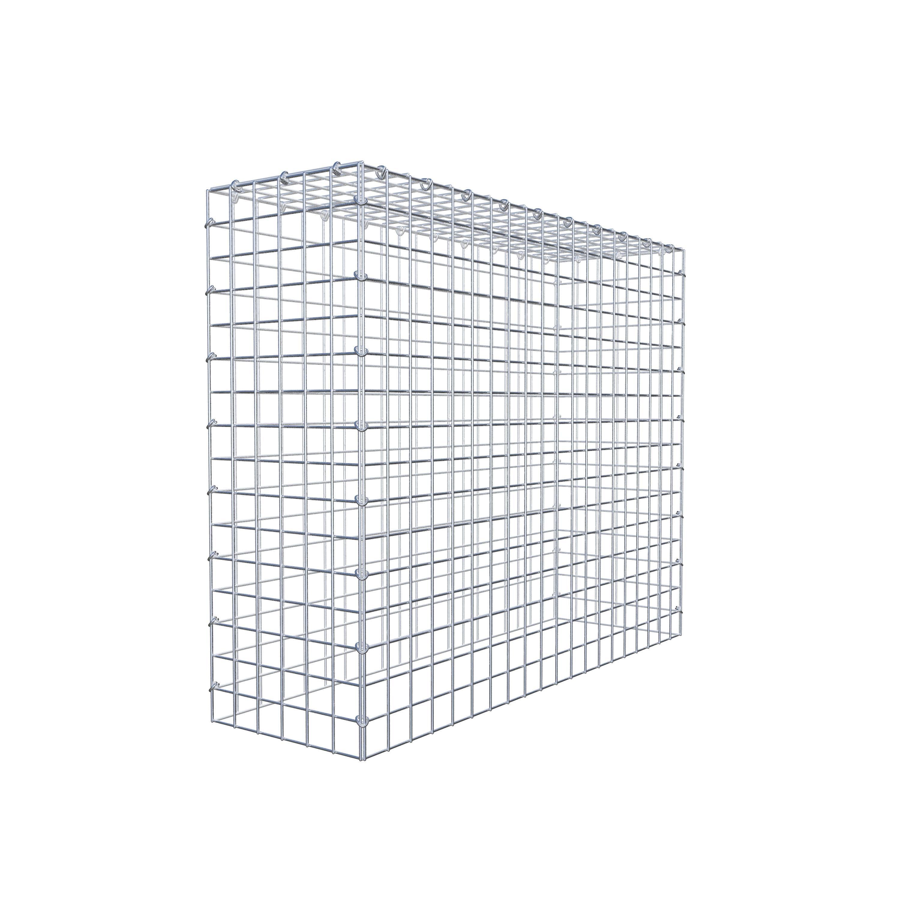 Typ 3 påbyggnadsgabion 100 cm x 80 cm x 30 cm (L x H x D), maskstorlek 5 cm x 5 cm, C-ring