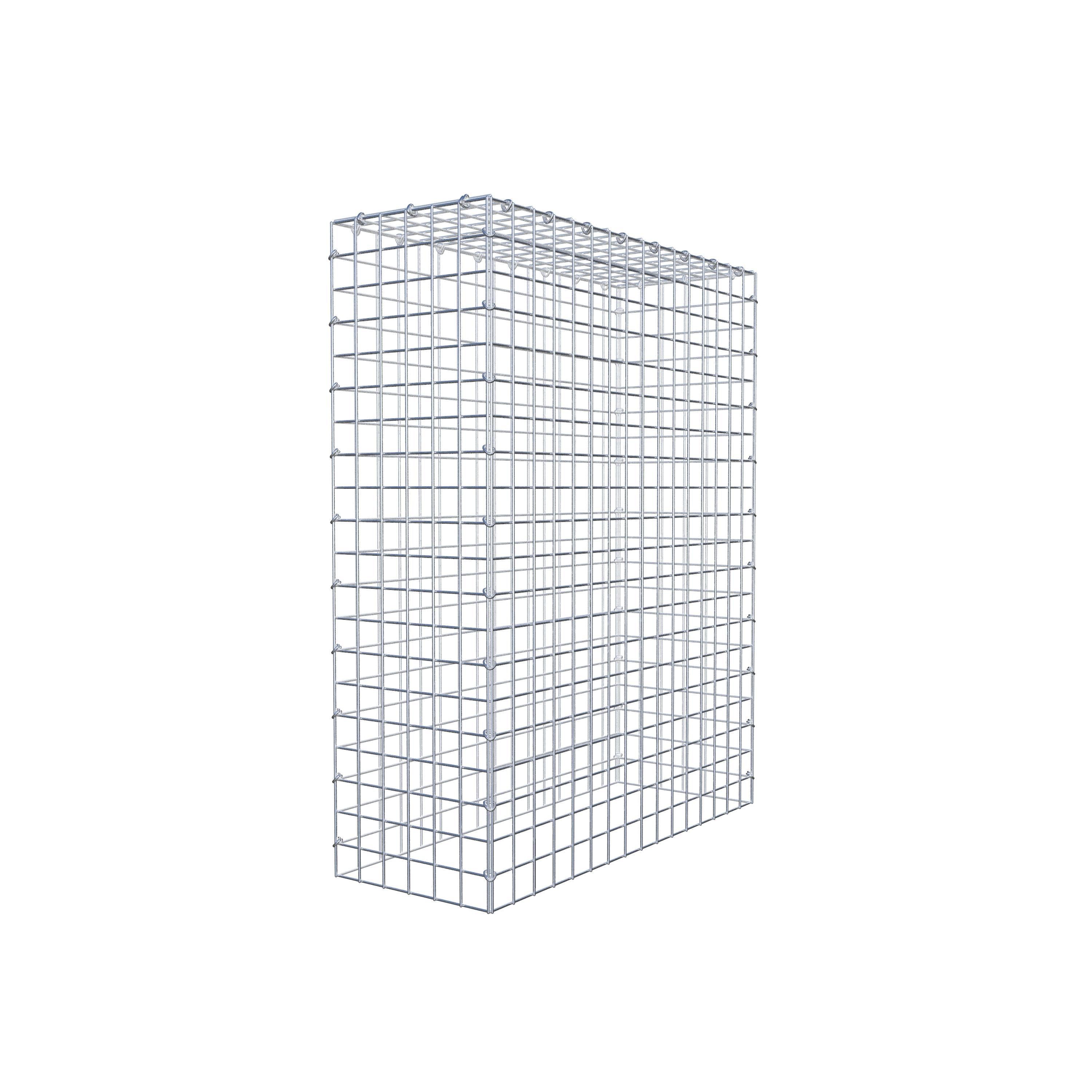 Typ 3 påbyggnadsgabion 100 cm x 80 cm x 30 cm (L x H x D), maskstorlek 5 cm x 5 cm, C-ring