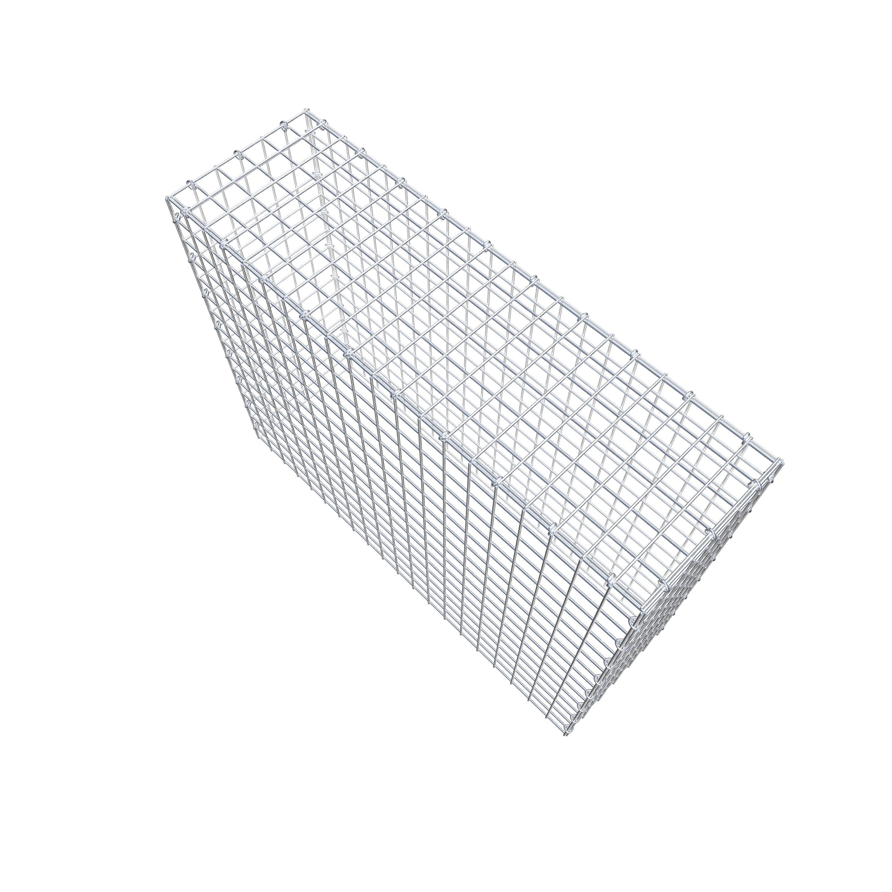 Typ 3 påbyggnadsgabion 100 cm x 80 cm x 30 cm (L x H x D), maskstorlek 5 cm x 5 cm, C-ring