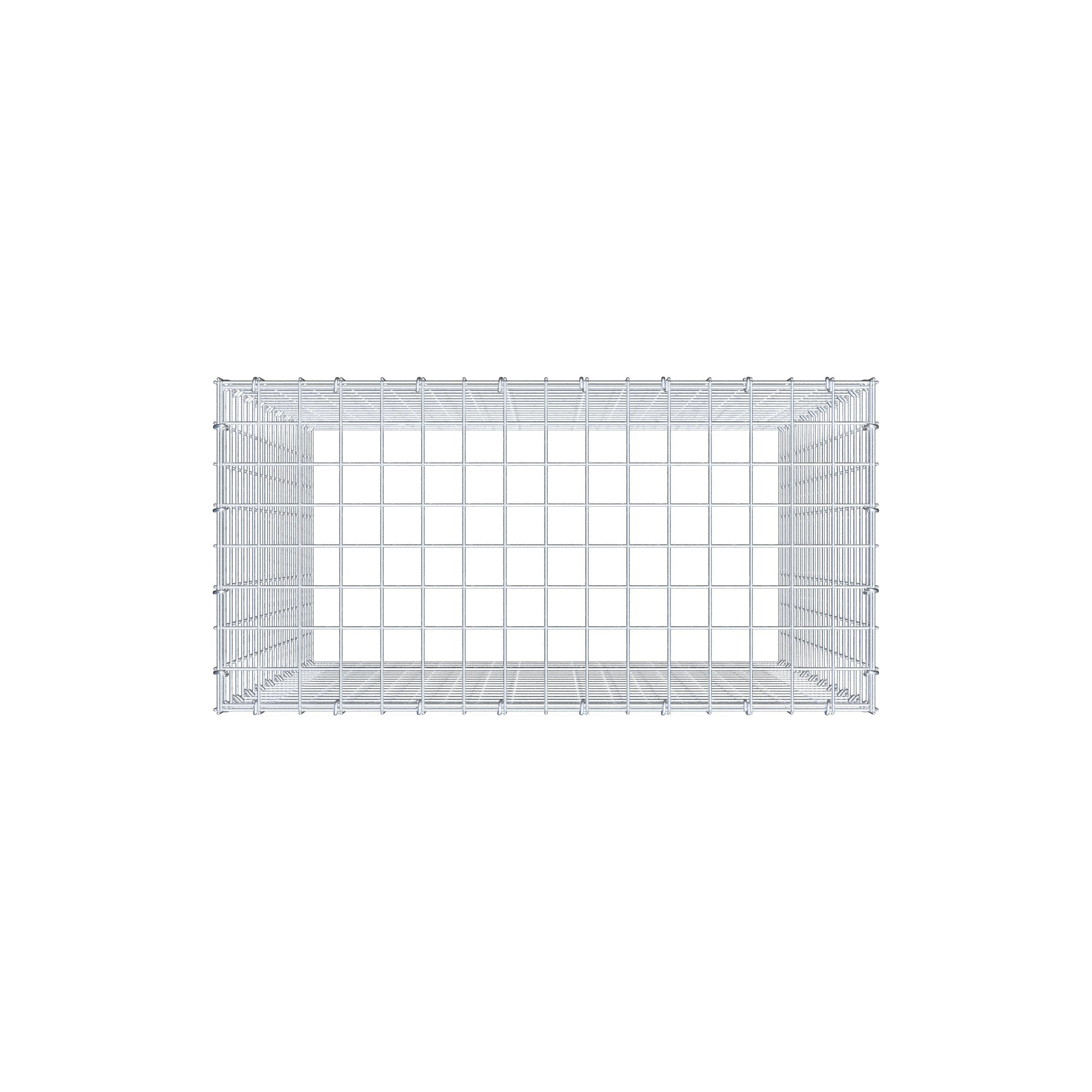 Mounted gabion type 3 100 cm x 80 cm x 40 cm (L x H x D), mesh size 5 cm x 5 cm, C-ring