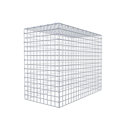 Typ 3 påbyggnadsgabion 100 cm x 80 cm x 50 cm (L x H x D), maskstorlek 5 cm x 5 cm, C-ring