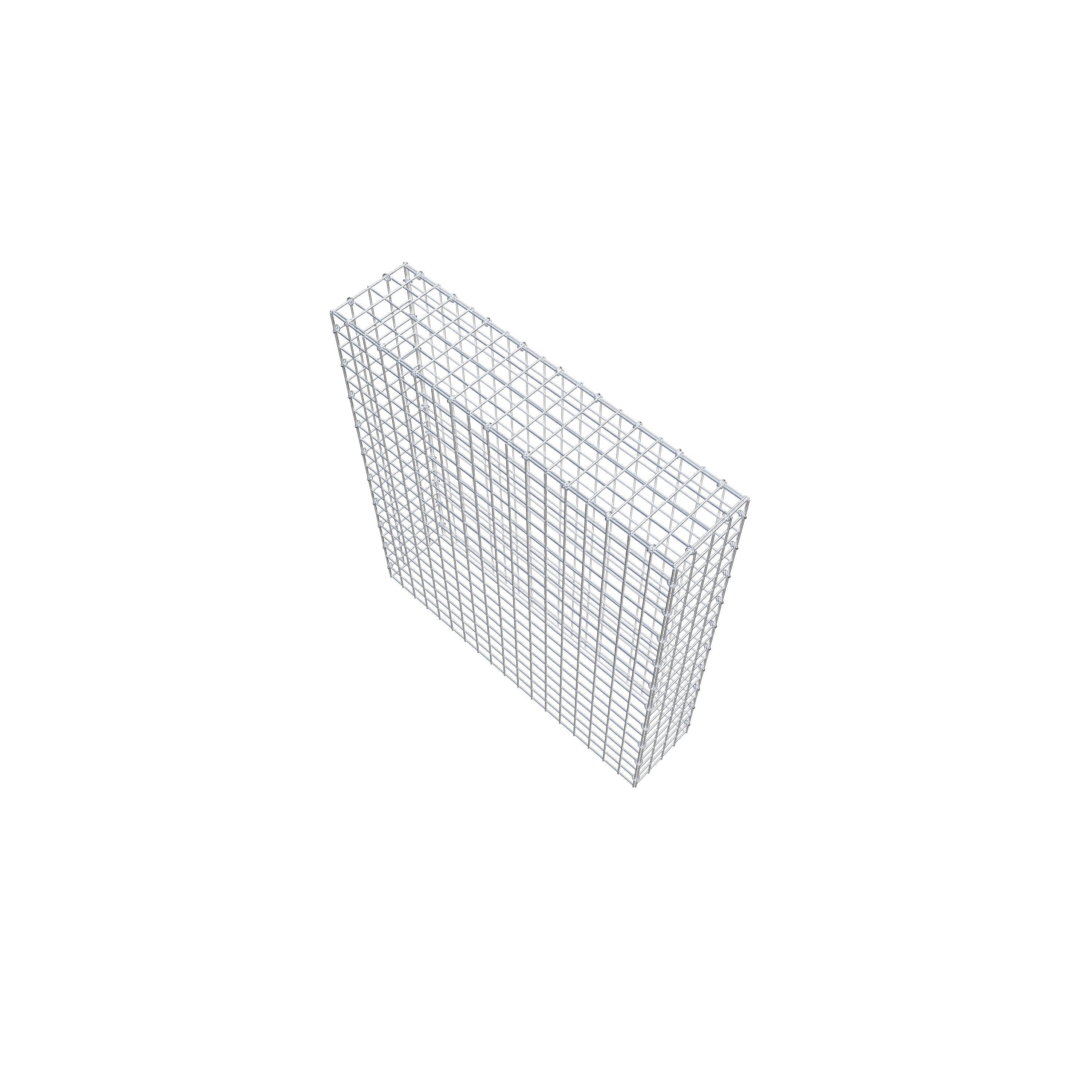 Mounted gabion type 3 100 cm x 90 cm x 20 cm (L x H x D), mesh size 5 cm x 5 cm, C-ring