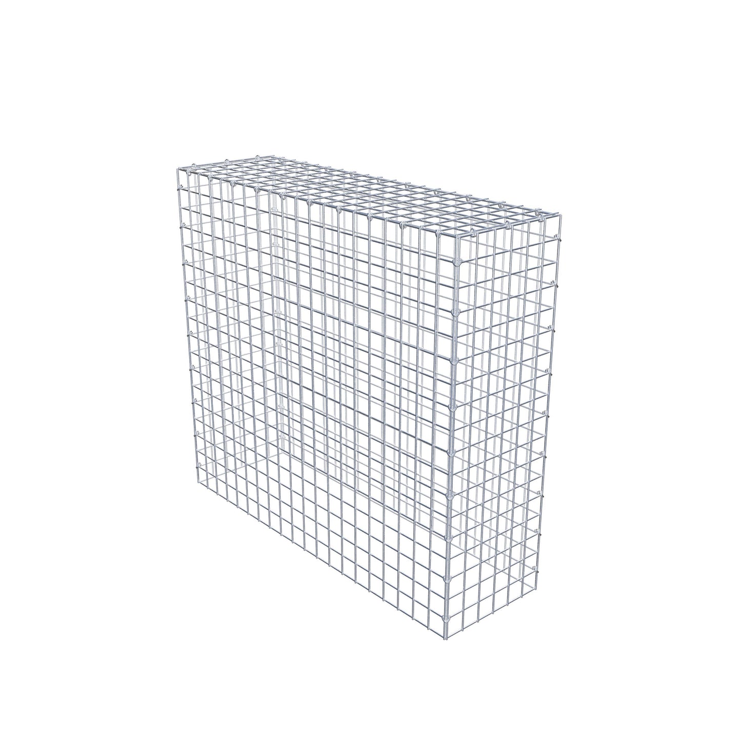 Monteret gabion type 3 100 cm x 90 cm x 30 cm (L x H x D), maskestørrelse 5 cm x 5 cm, C-ring