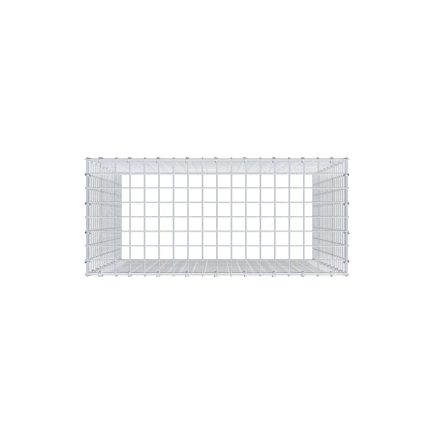 Anbaugabione Typ 3 100 cm x 90 cm x 40 cm (L x H x T), Maschenweite 5 cm x 5 cm, C-Ring