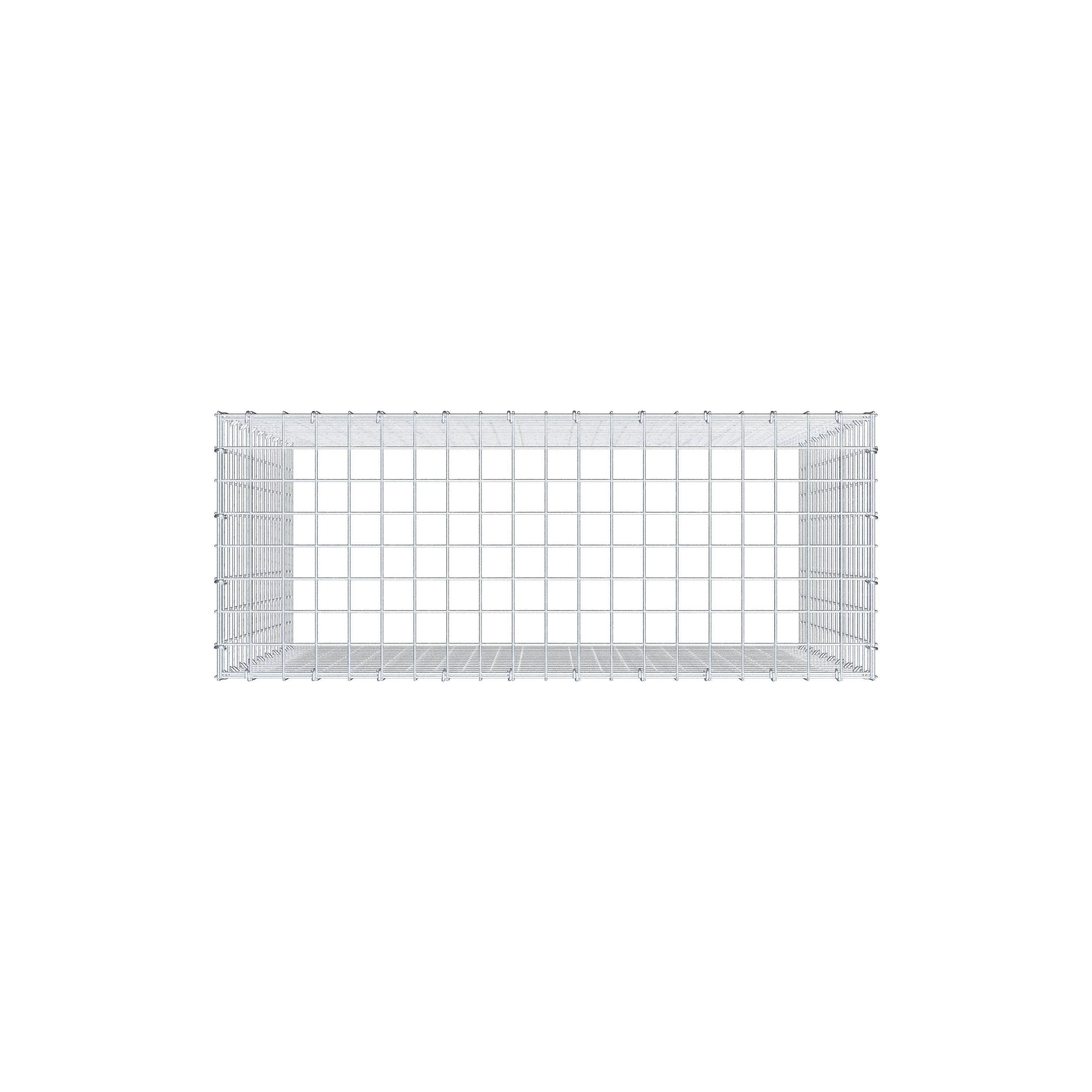 Gavión complementario de tipo 3 100 cm x 90 cm x 40 cm (L x A x P), malla 5 cm x 5 cm, anillo en C