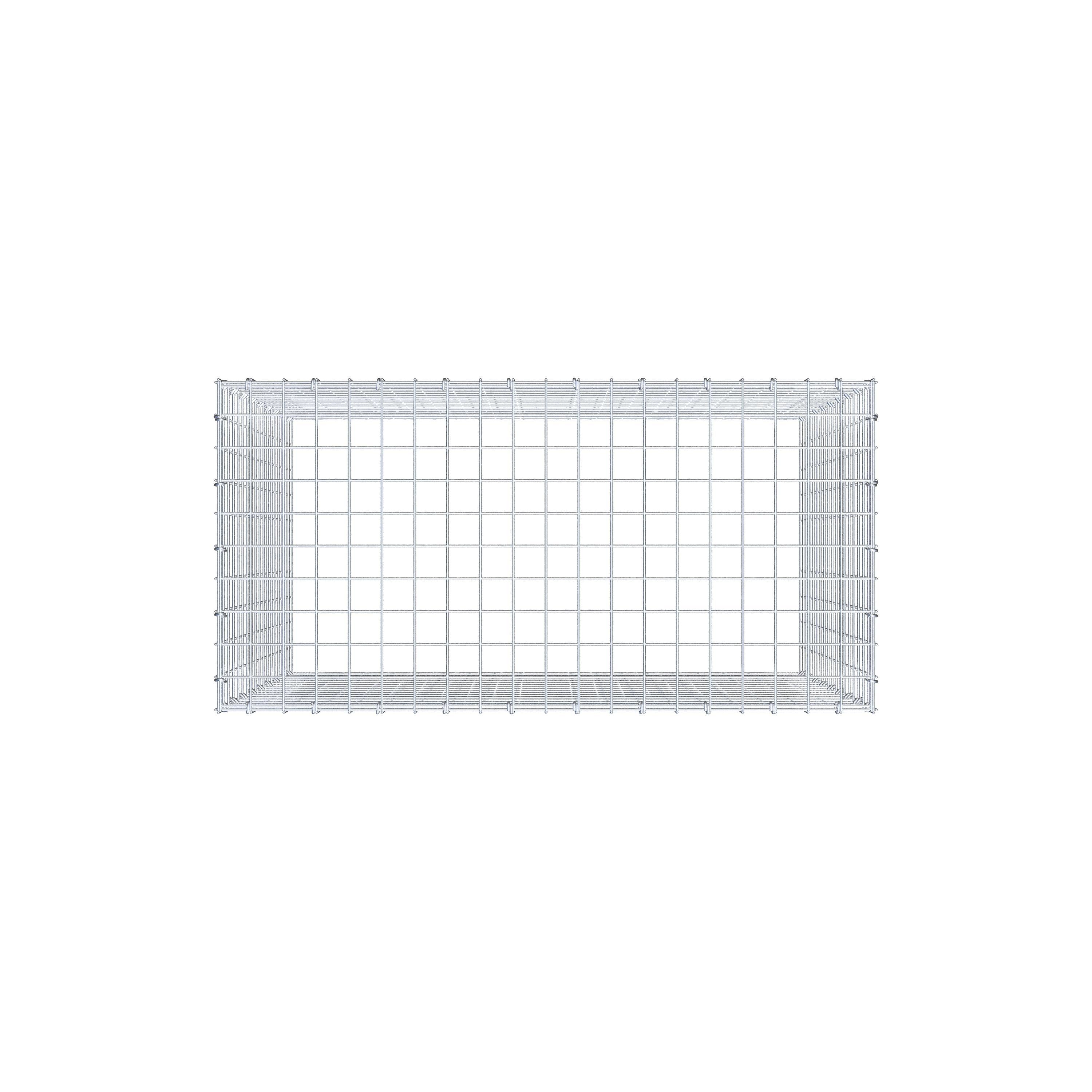 Mounted gabion type 3 100 cm x 90 cm x 50 cm (L x H x D), mesh size 5 cm x 5 cm, C-ring