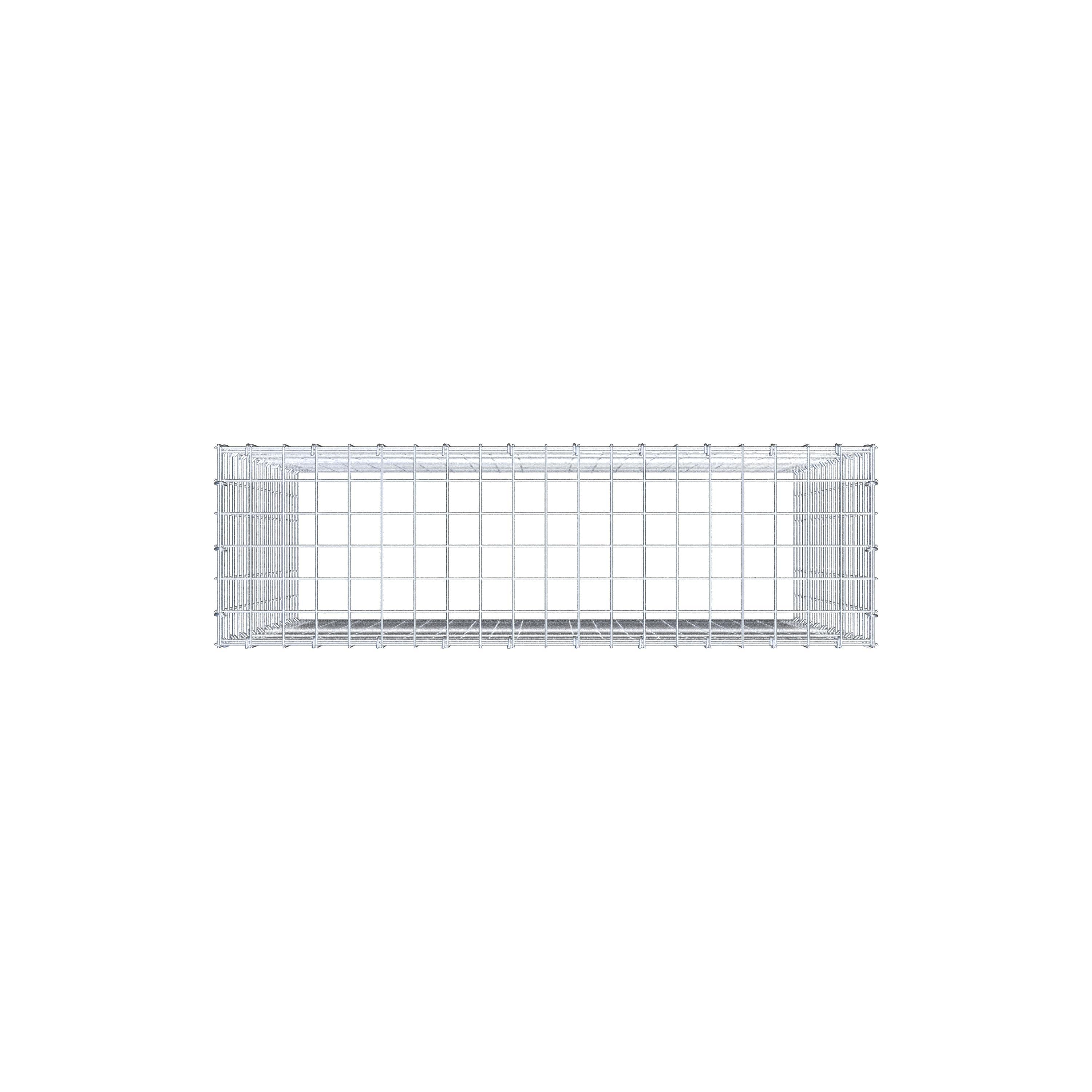 Monteret gabion type 3 100 cm x 100 cm x 30 cm (L x H x D), maskestørrelse 5 cm x 5 cm, C-ring