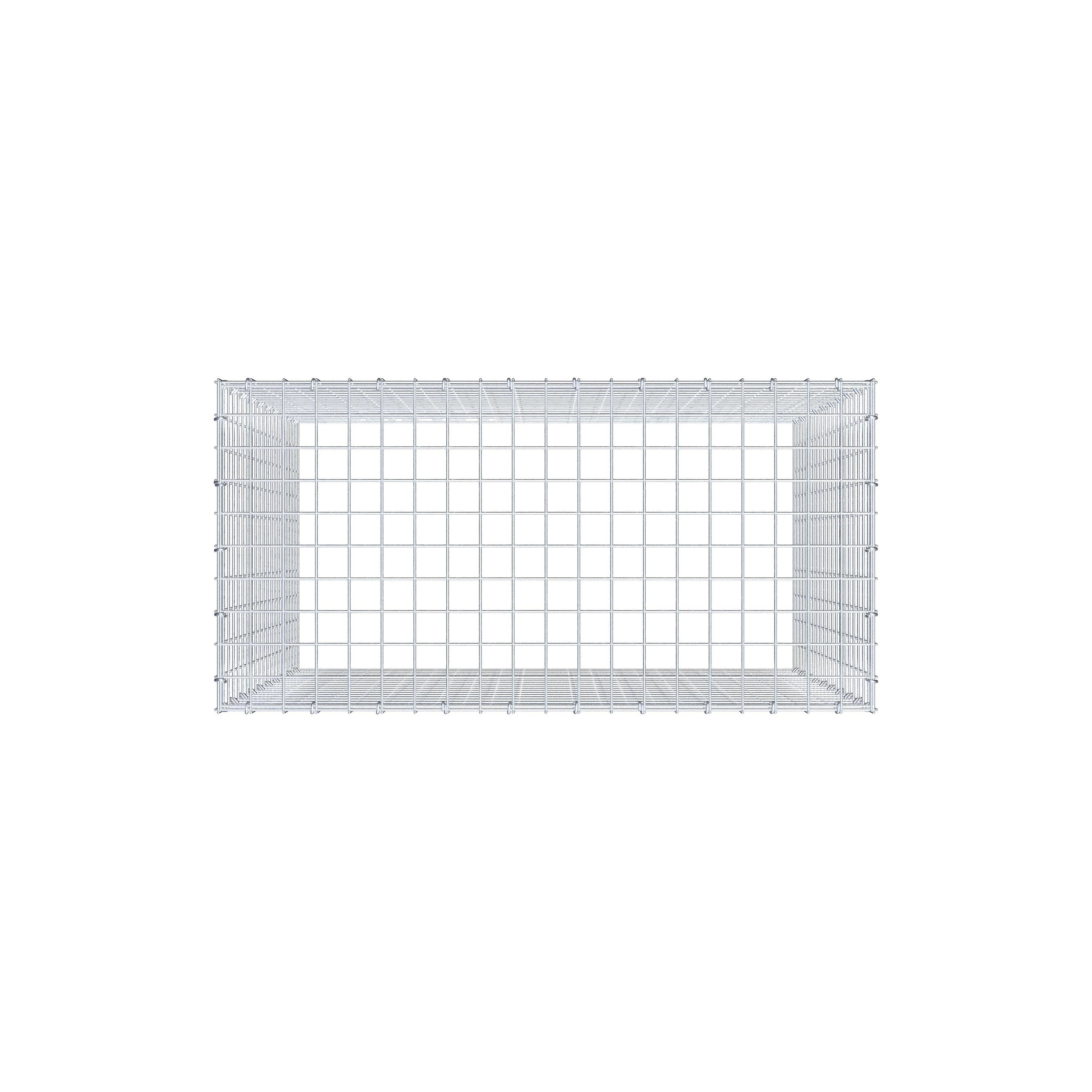 Mounted gabion type 3 100 cm x 100 cm x 50 cm (L x H x D), mesh size 5 cm x 5 cm, C-ring