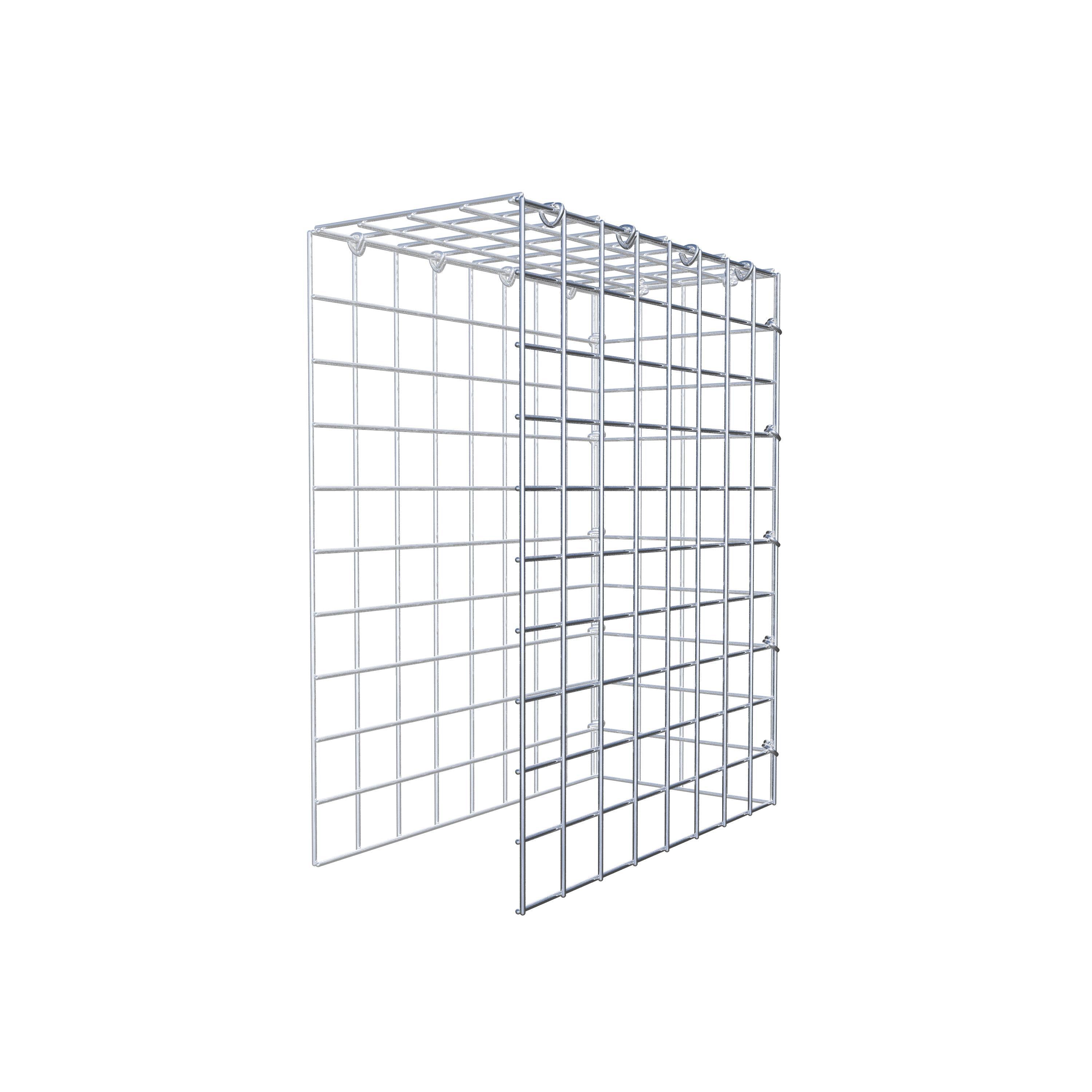 Mounted gabion type 4 50 cm x 40 cm x 20 cm (L x H x D), mesh size 5 cm x 5 cm, C-ring