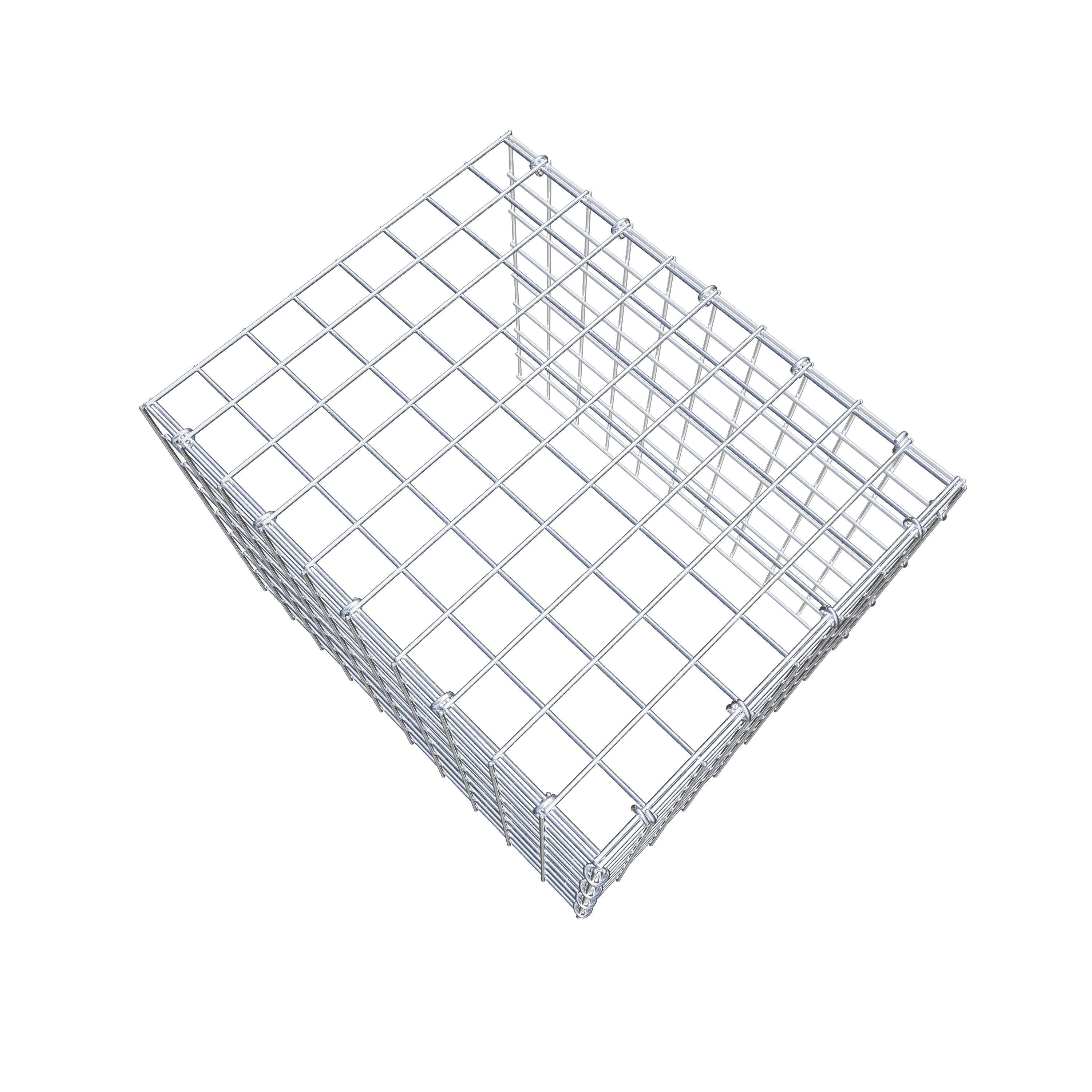 Monteret gabion type 4 50 cm x 40 cm x 40 cm (L x H x D), maskestørrelse 5 cm x 5 cm, C-ring