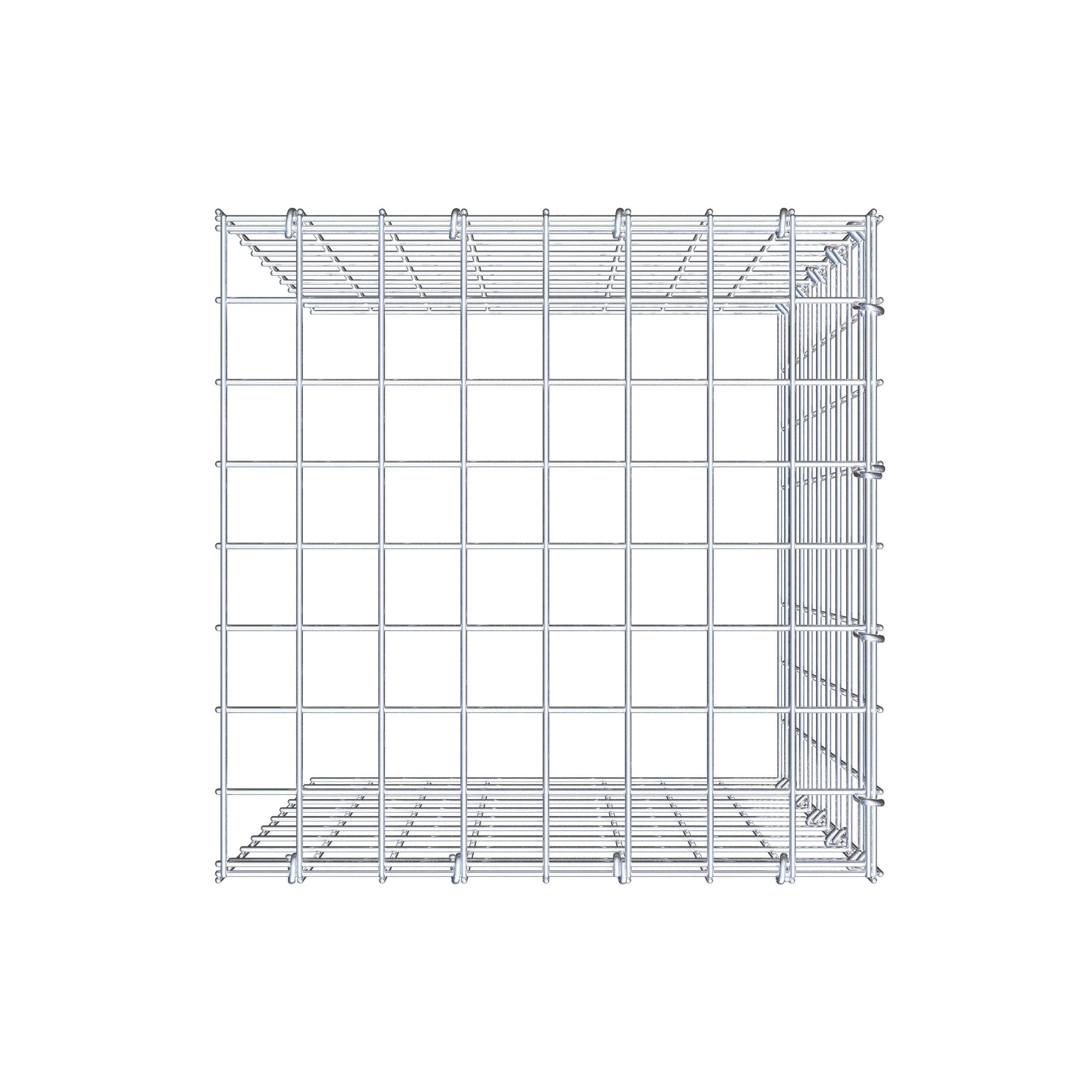 Mounted gabion type 4 50 cm x 40 cm x 40 cm (L x H x D), mesh size 5 cm x 5 cm, C-ring