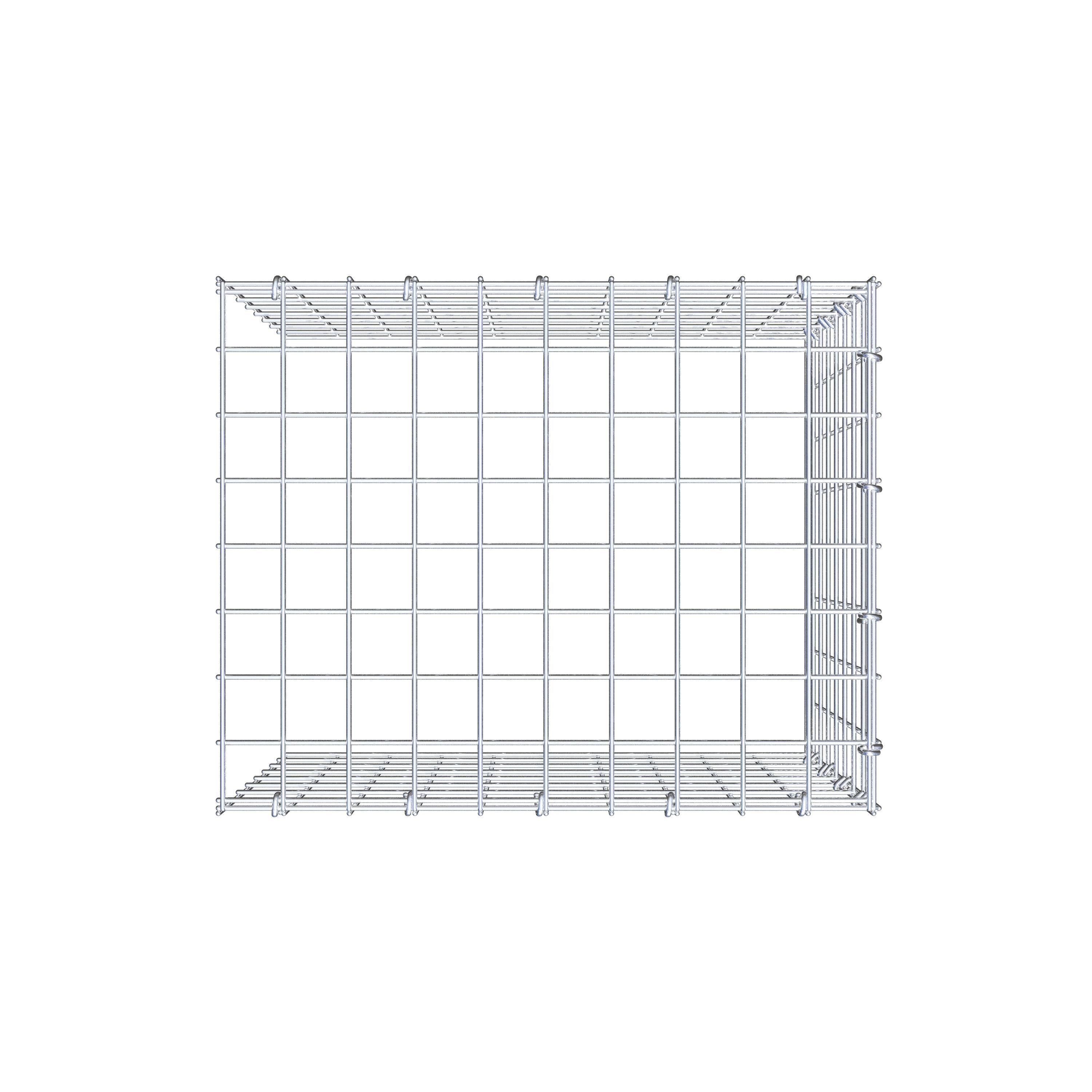 Mounted gabion type 4 50 cm x 40 cm x 40 cm (L x H x D), mesh size 5 cm x 5 cm, C-ring