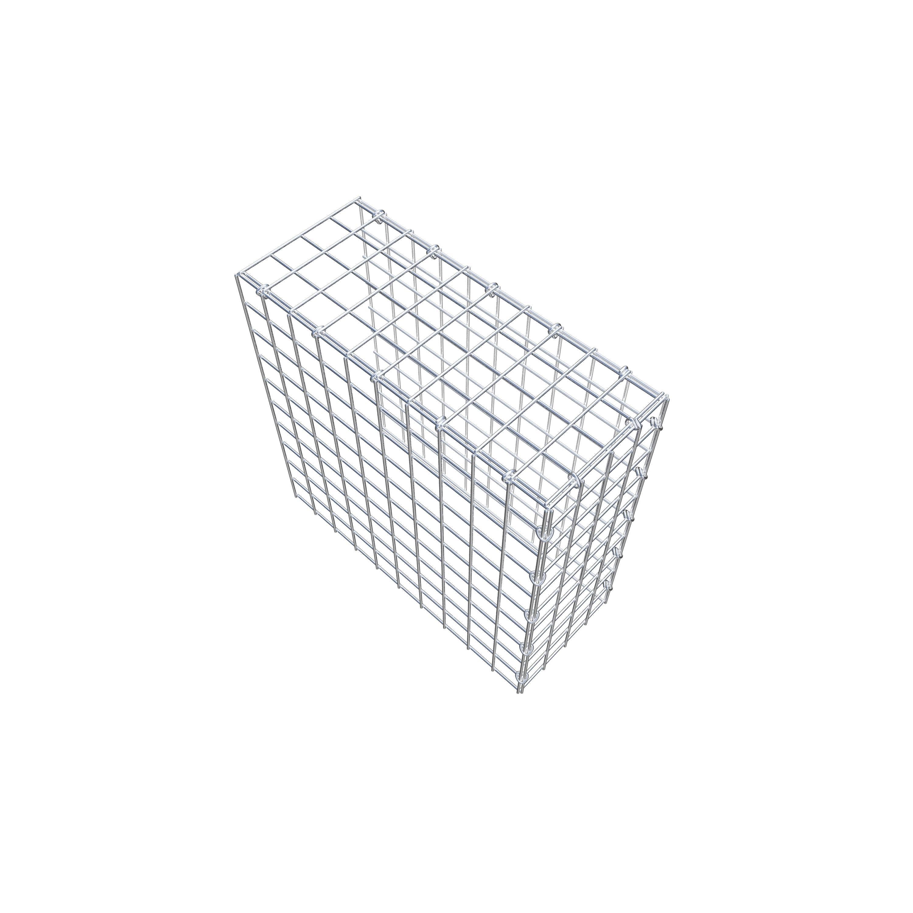 Mounted gabion type 4 50 cm x 50 cm x 20 cm (L x H x D), mesh size 5 cm x 5 cm, C-ring