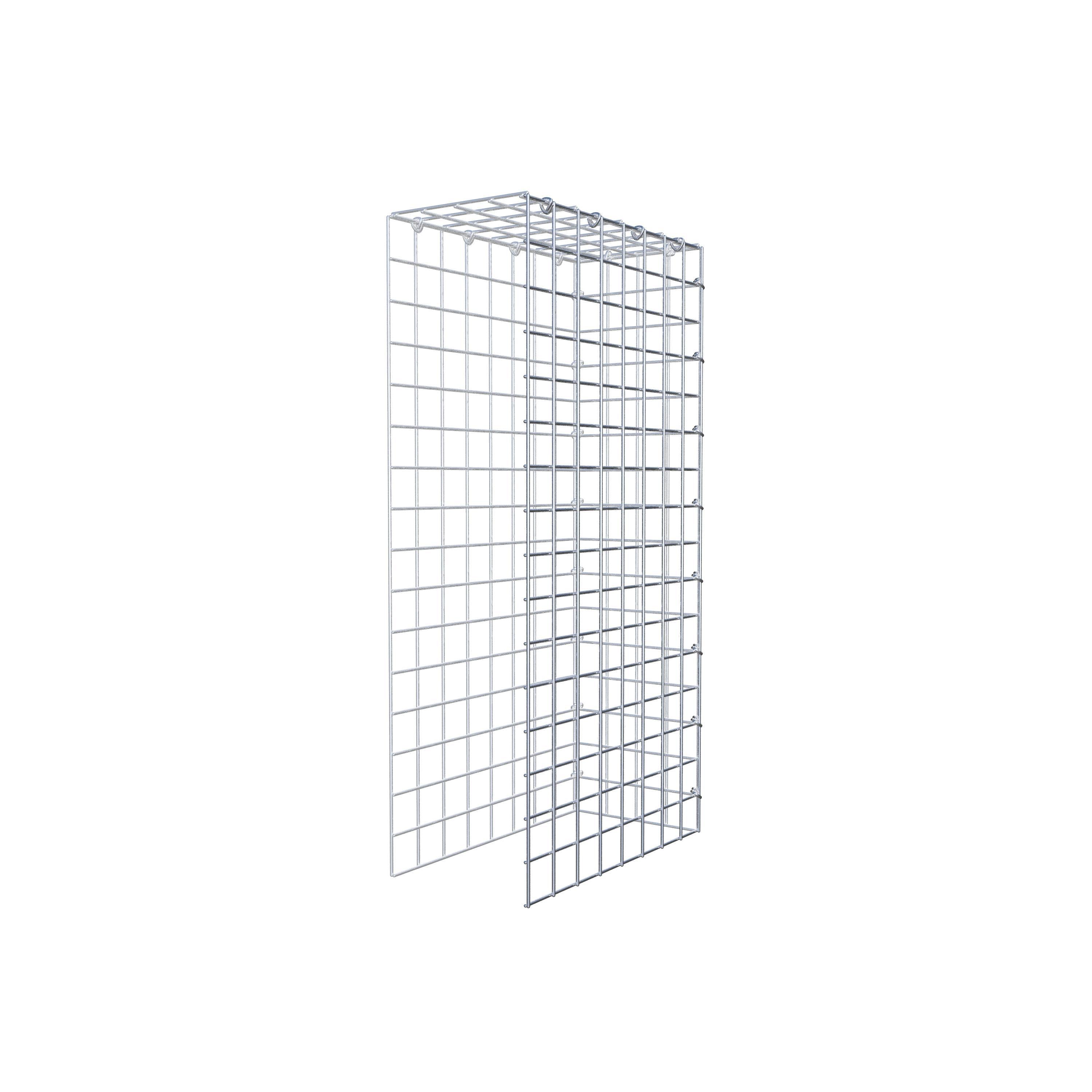 Monteret gabion type 4 80 cm x 40 cm x 20 cm (L x H x D), maskestørrelse 5 cm x 5 cm, C-ring