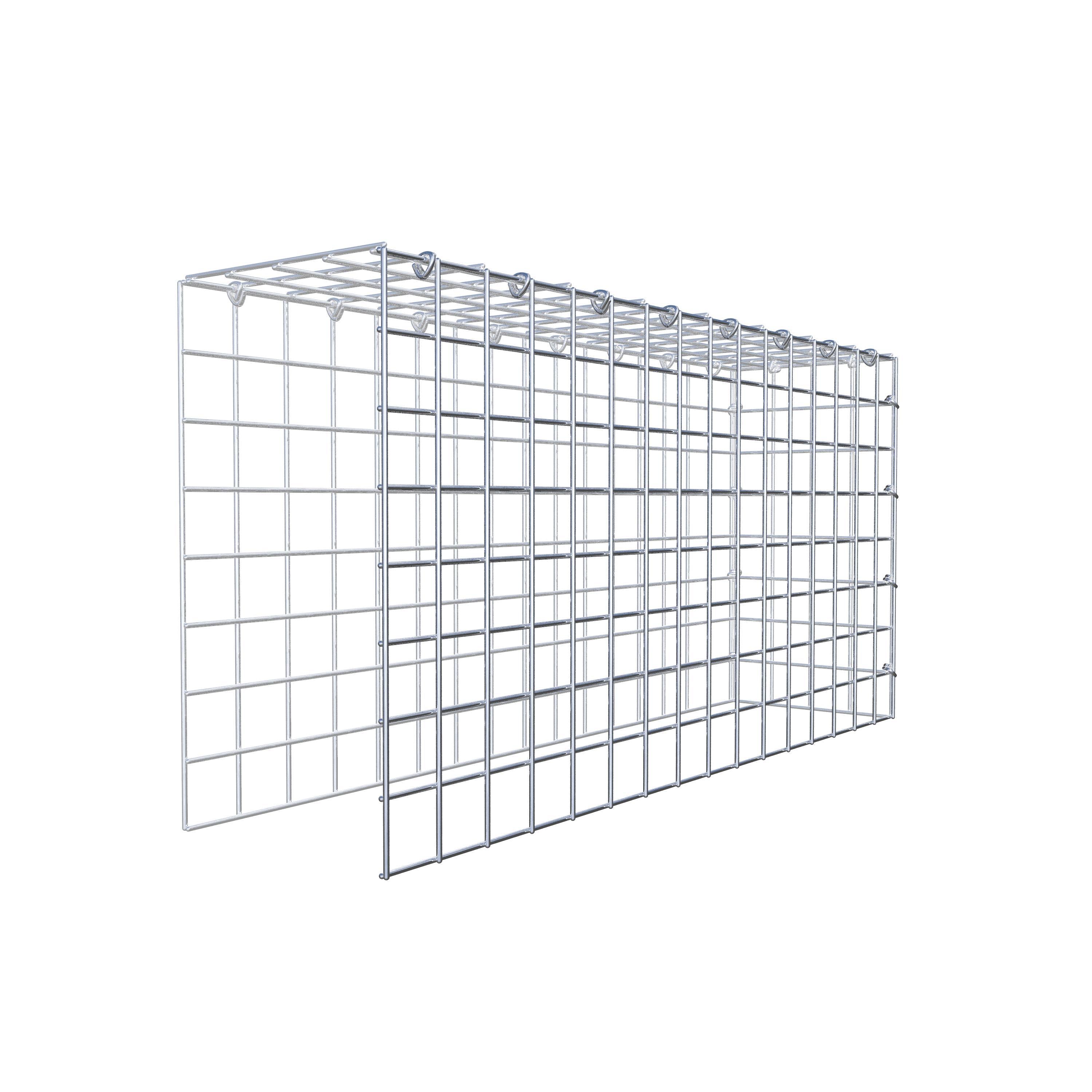 Monteret gabion type 4 80 cm x 40 cm x 20 cm (L x H x D), maskestørrelse 5 cm x 5 cm, C-ring