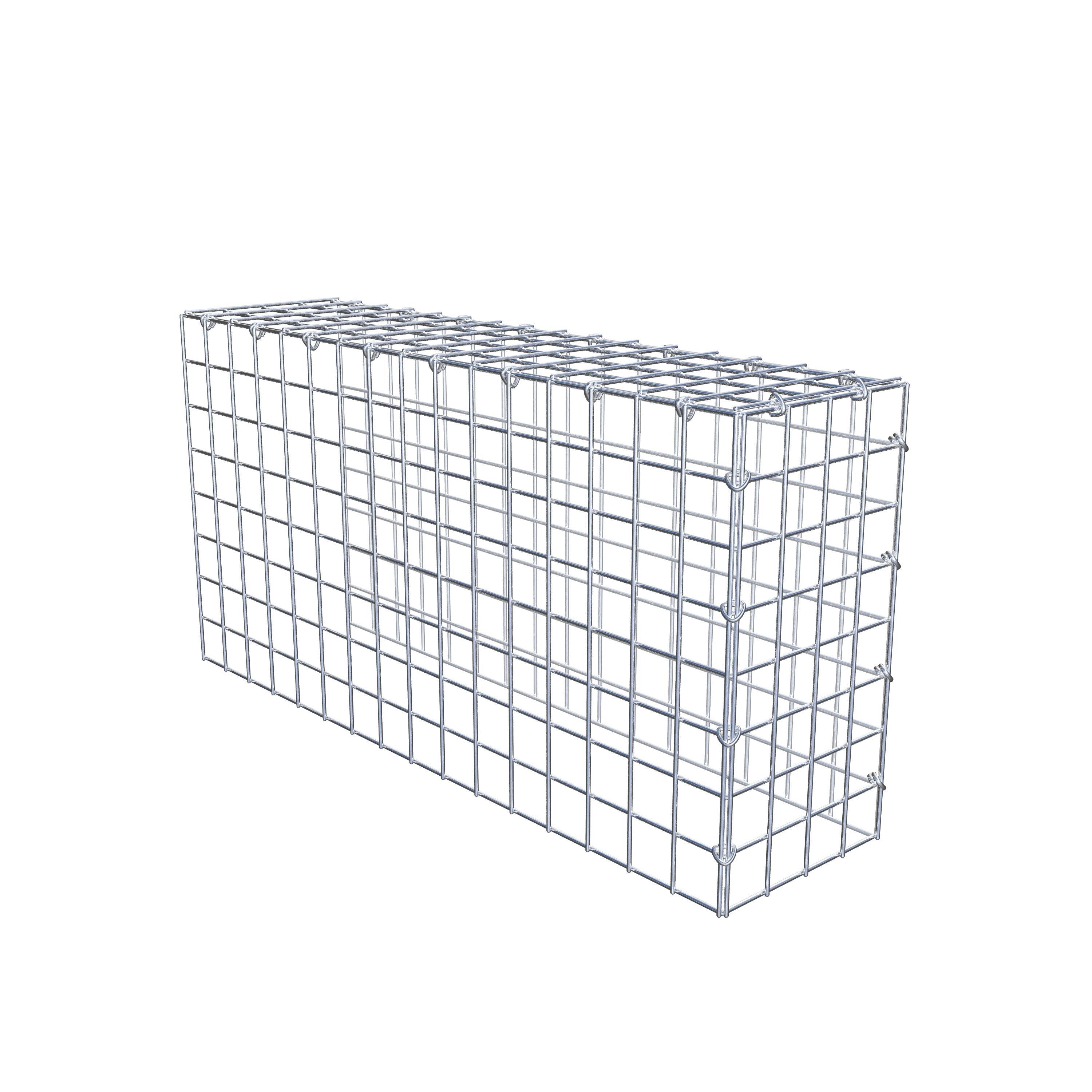 Monteret gabion type 4 80 cm x 40 cm x 20 cm (L x H x D), maskestørrelse 5 cm x 5 cm, C-ring