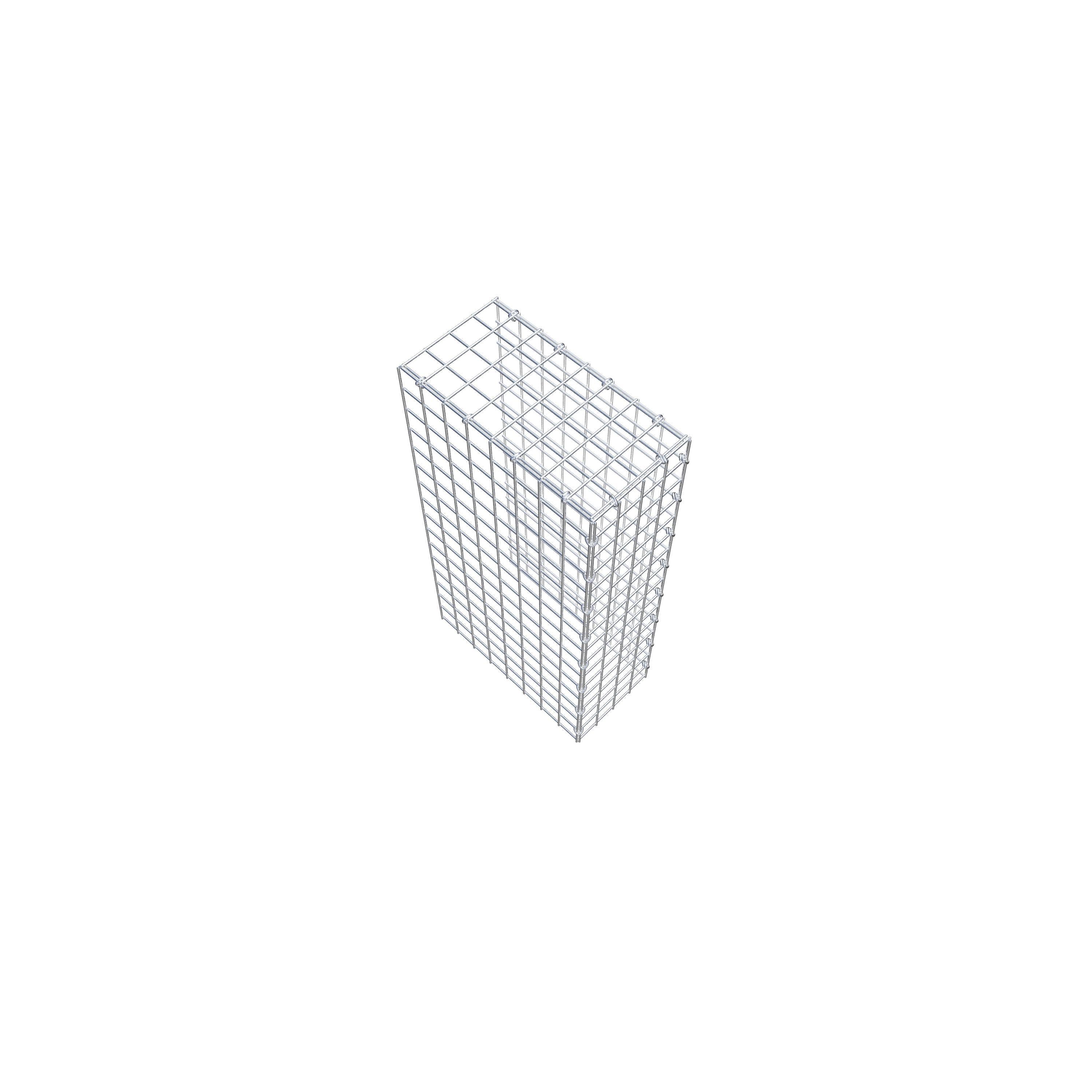 Monteret gabion type 4 80 cm x 40 cm x 20 cm (L x H x D), maskestørrelse 5 cm x 5 cm, C-ring