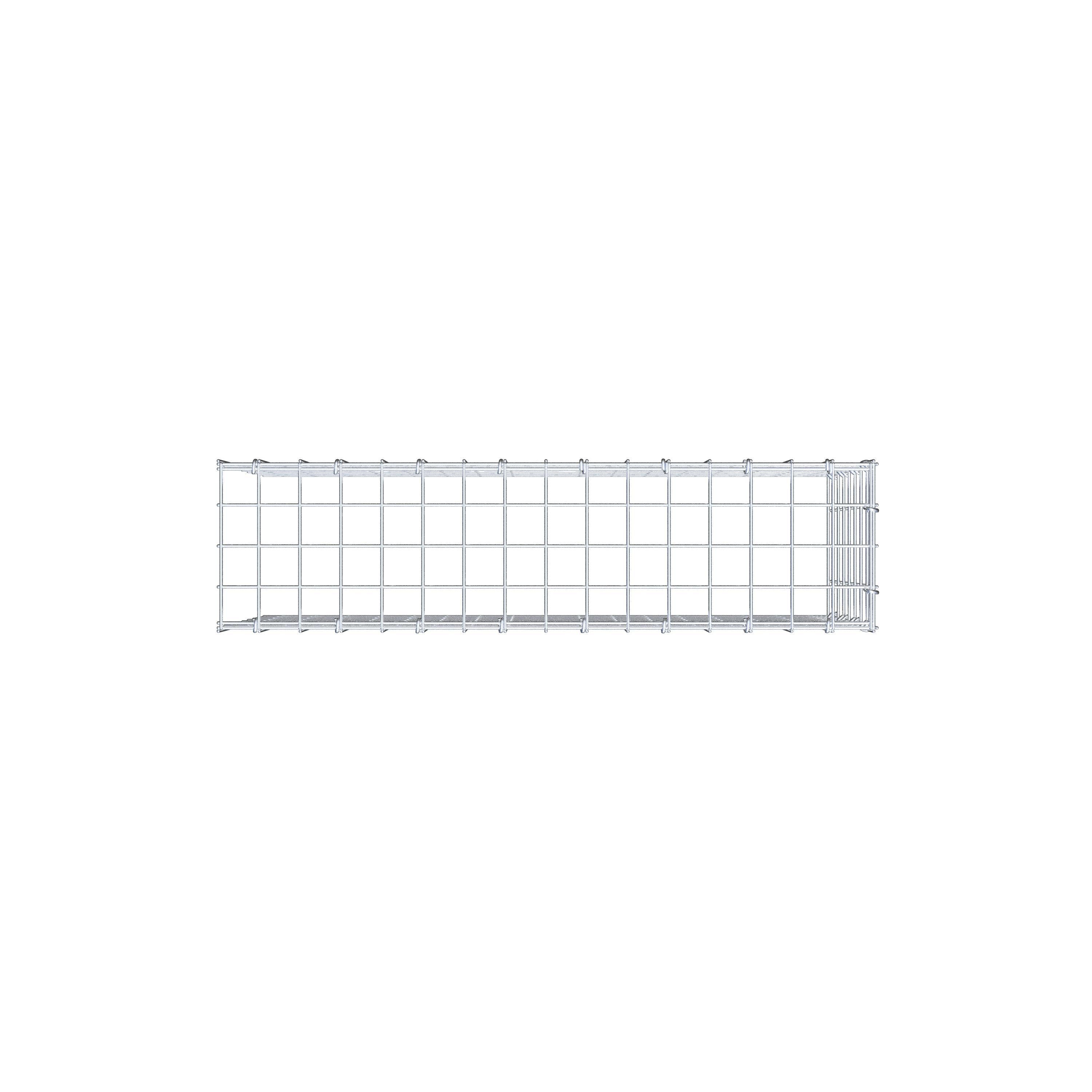 Monteret gabion type 4 80 cm x 40 cm x 20 cm (L x H x D), maskestørrelse 5 cm x 5 cm, C-ring