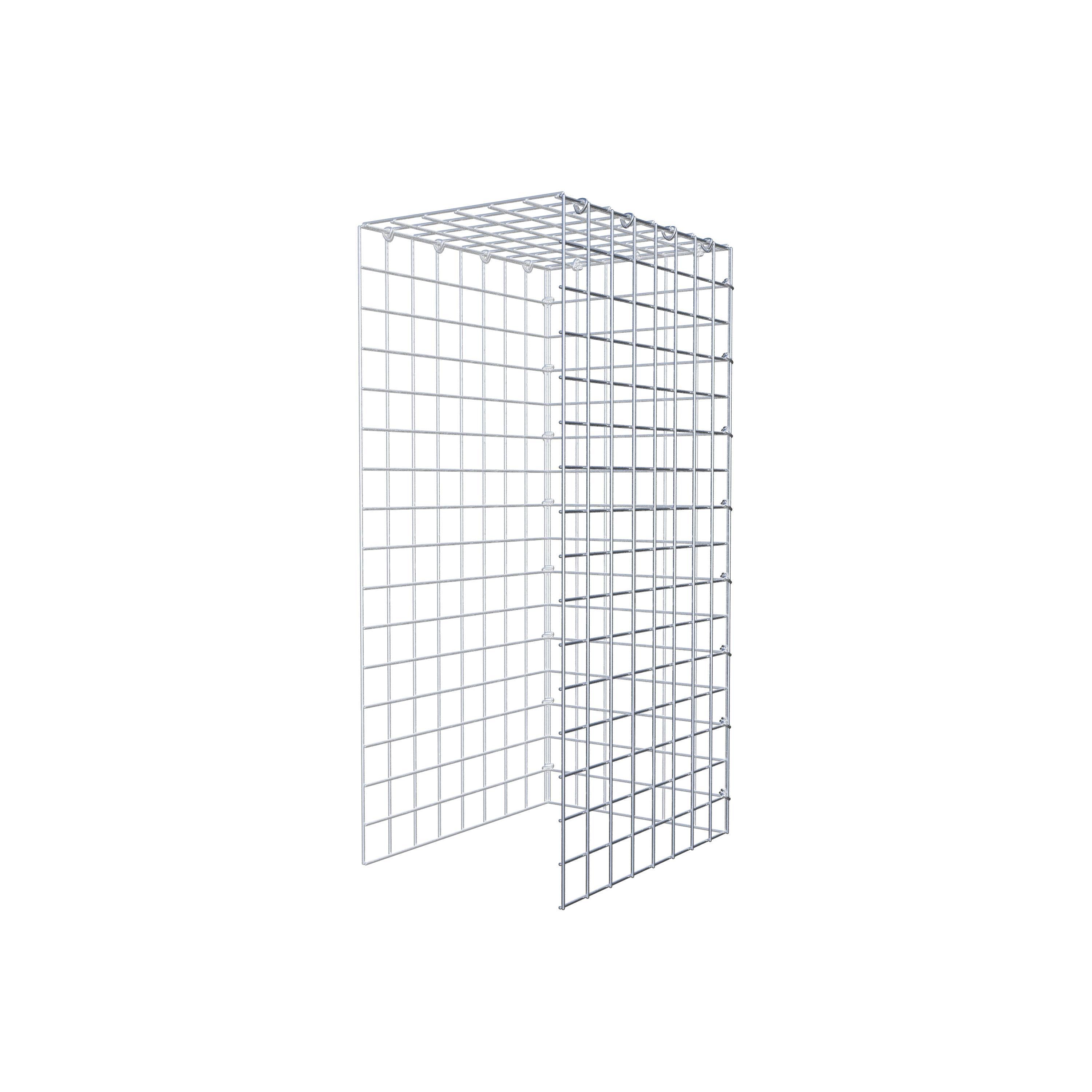 Mounted gabion type 4 80 cm x 40 cm x 30 cm (L x H x D), mesh size 5 cm x 5 cm, C-ring