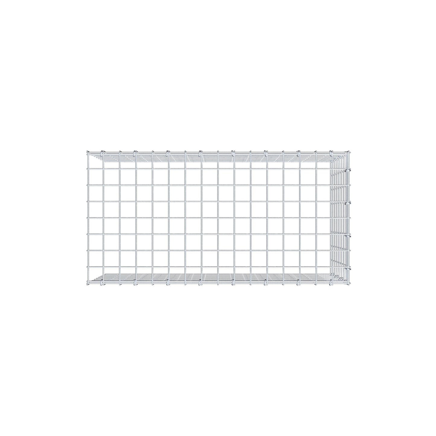 Anbaugabione Typ 4 80 cm x 40 cm x 40 cm (L x H x T), Maschenweite 5 cm x 5 cm, C-Ring