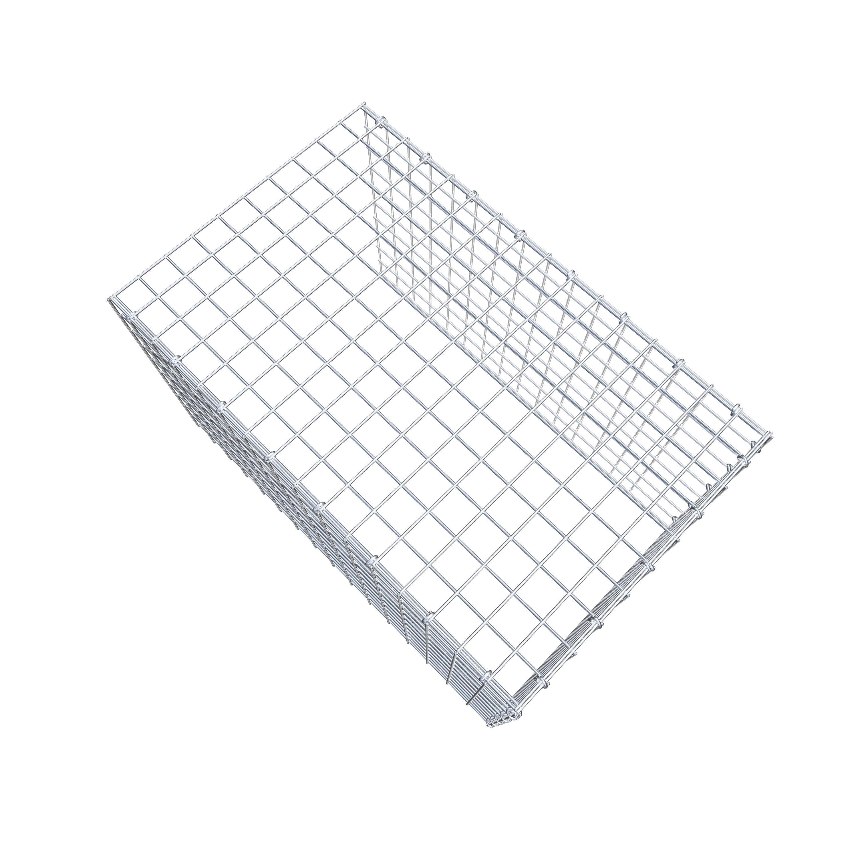 Mounted gabion type 4 80 cm x 50 cm x 50 cm (L x H x D), mesh size 5 cm x 5 cm, C-ring