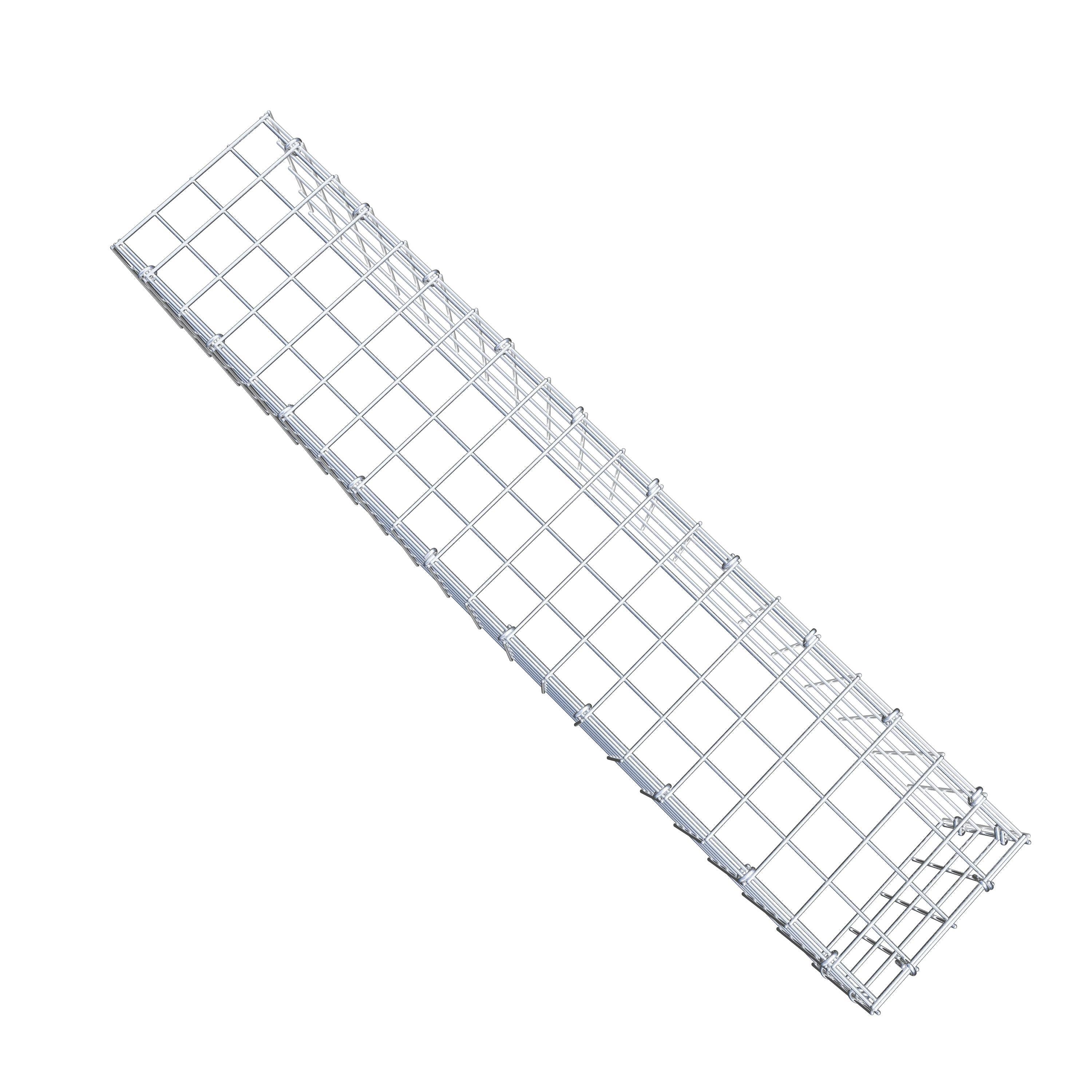 Mounted gabion type 4 100 cm x 20 cm x 20 cm (L x H x D), mesh size 5 cm x 5 cm, C-ring