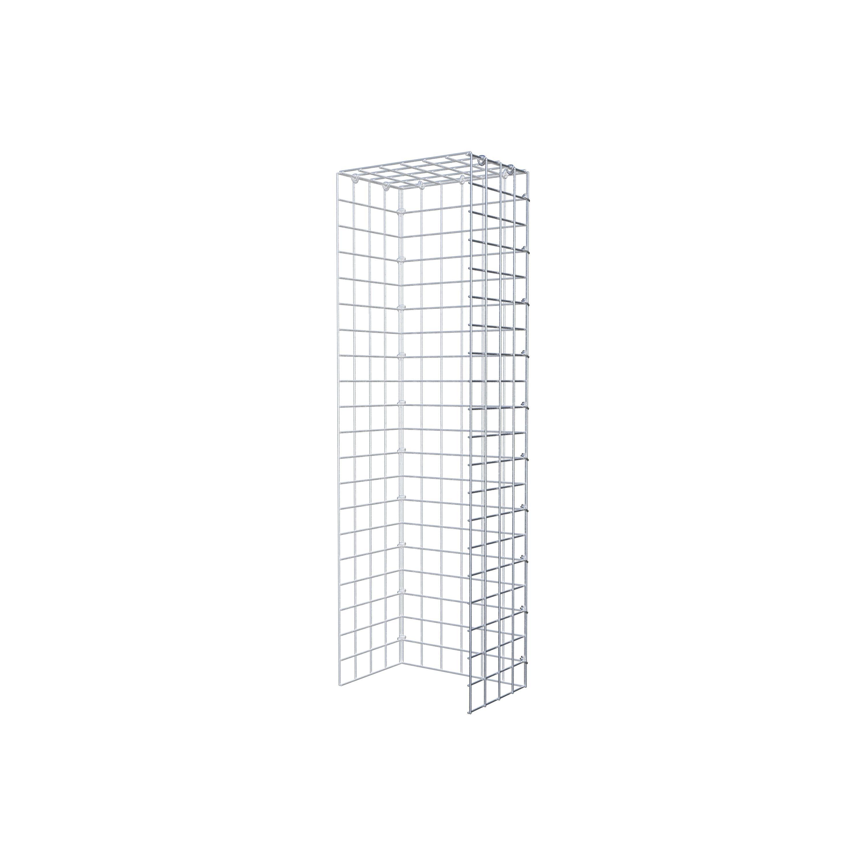 Monteret gabion type 4 100 cm x 20 cm x 30 cm (L x H x D), maskestørrelse 5 cm x 5 cm, C-ring