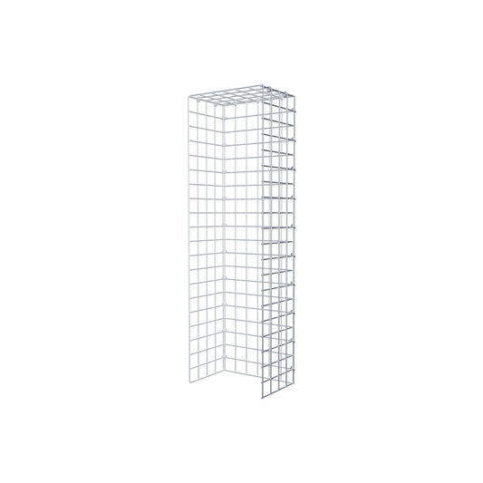 Monteret gabion type 4 100 cm x 20 cm x 30 cm (L x H x D), maskestørrelse 5 cm x 5 cm, C-ring