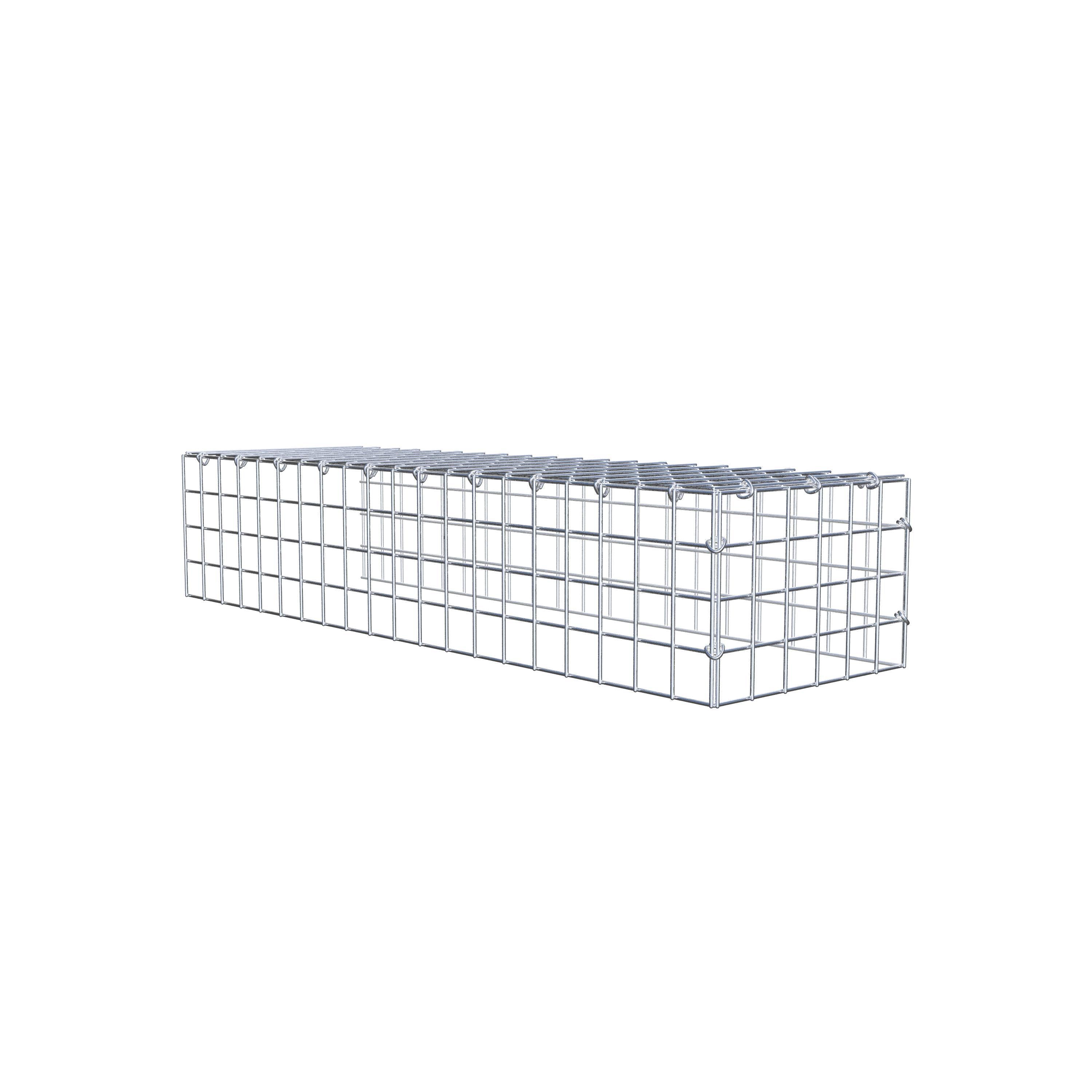 Mounted gabion type 4 100 cm x 20 cm x 30 cm (L x H x D), mesh size 5 cm x 5 cm, C-ring