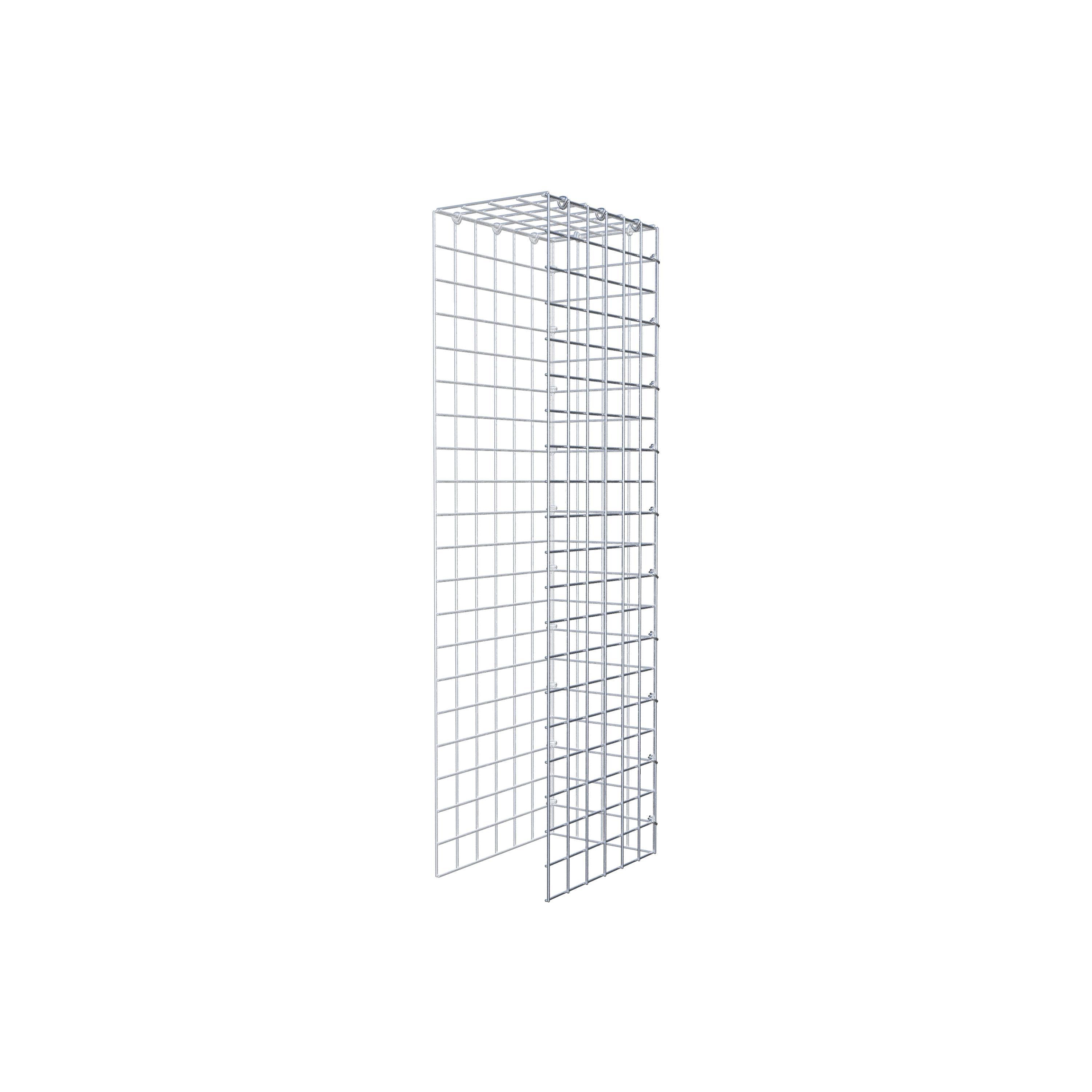 Fästbar gabion typ 4 100 cm x 30 cm x 20 cm (L x H x D), maskstorlek 5 cm x 5 cm, C-ring