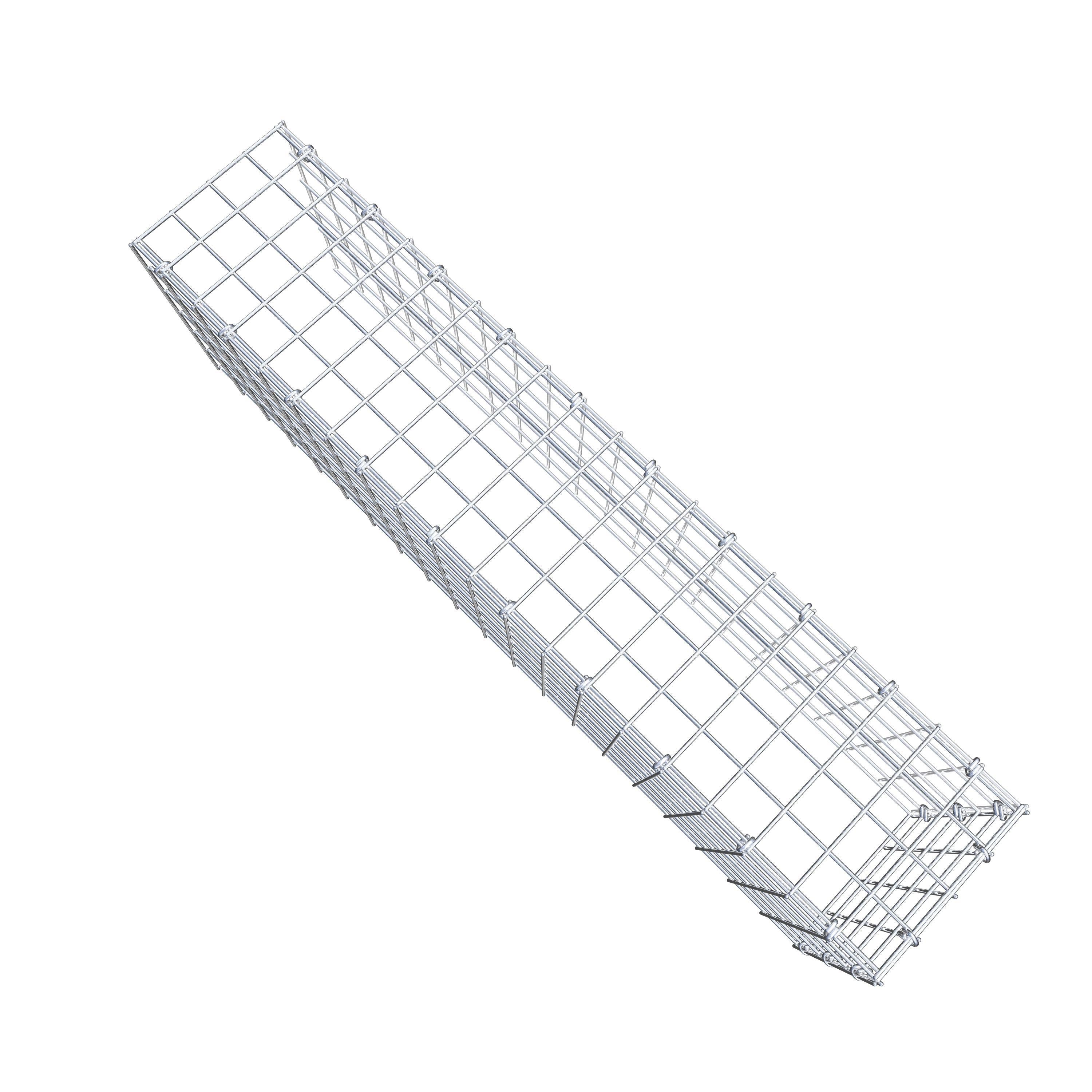 Fästbar gabion typ 4 100 cm x 30 cm x 20 cm (L x H x D), maskstorlek 5 cm x 5 cm, C-ring