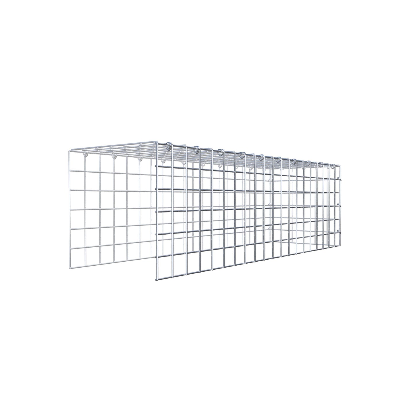 Fourche rapportée type 4 100 cm x 30 cm x 30 cm (L x H x P), mailles 5 cm x 5 cm, anneau C