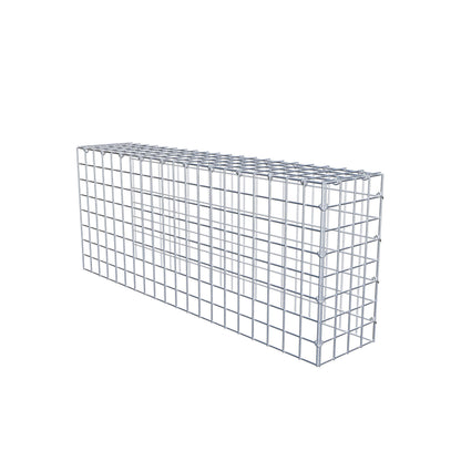 Mounted gabion type 4 100 cm x 40 cm x 20 cm (L x H x D), mesh size 5 cm x 5 cm, C-ring