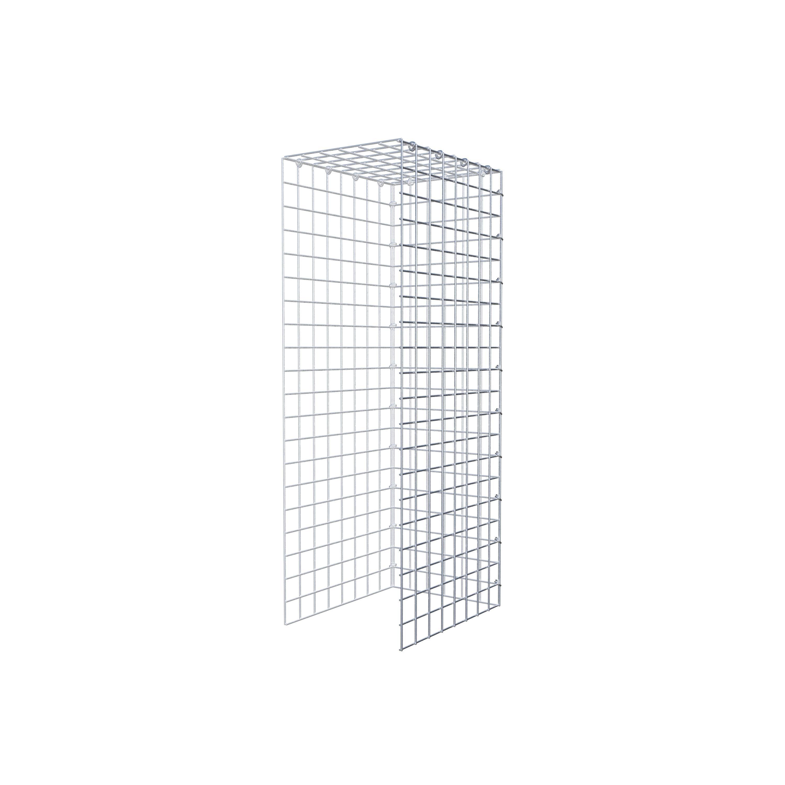 Monteret gabion type 4 100 cm x 40 cm x 30 cm (L x H x D), maskestørrelse 5 cm x 5 cm, C-ring