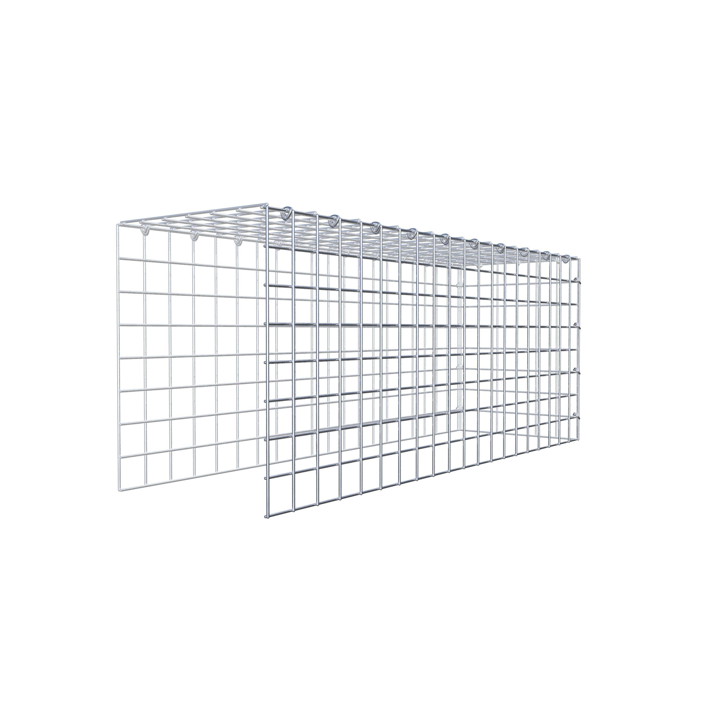 Mounted gabion type 4 100 cm x 40 cm x 30 cm (L x H x D), mesh size 5 cm x 5 cm, C-ring