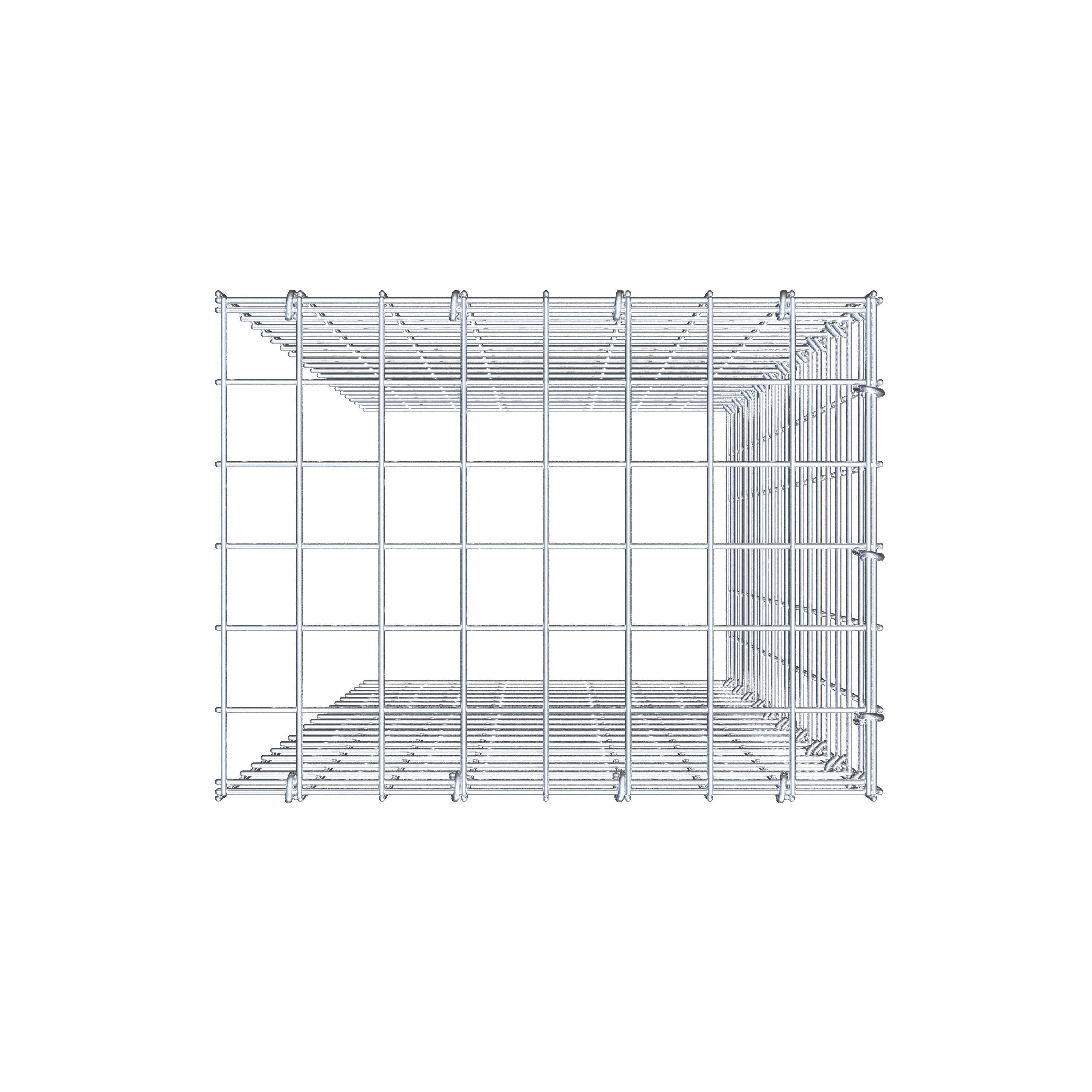 Mounted gabion type 4 100 cm x 40 cm x 30 cm (L x H x D), mesh size 5 cm x 5 cm, C-ring