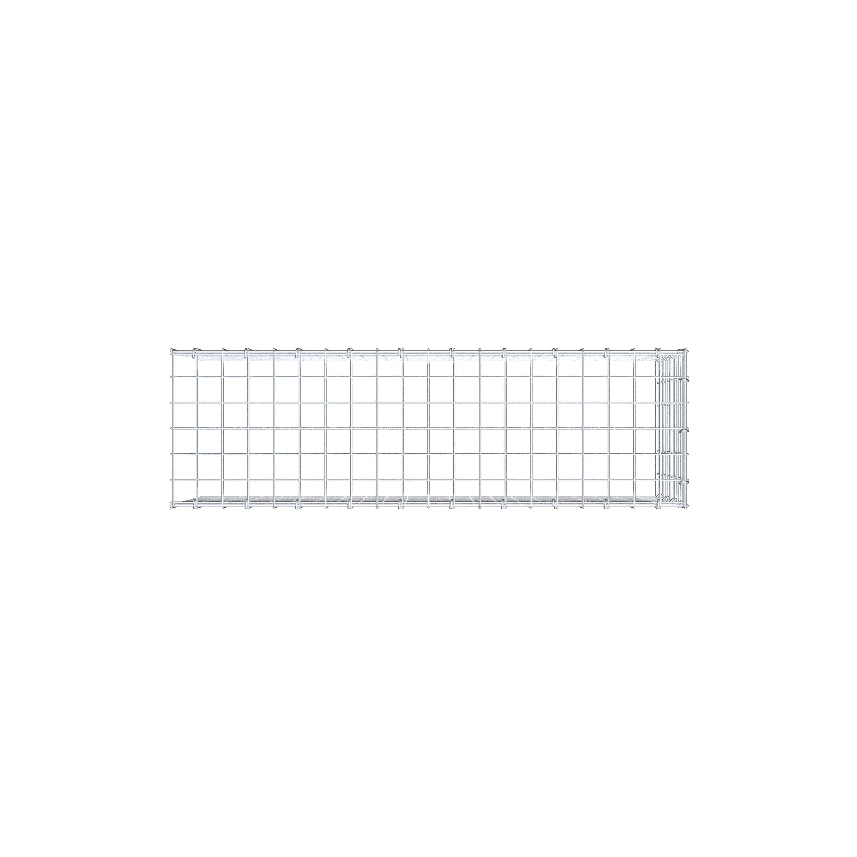 Mounted gabion type 4 100 cm x 40 cm x 30 cm (L x H x D), mesh size 5 cm x 5 cm, C-ring