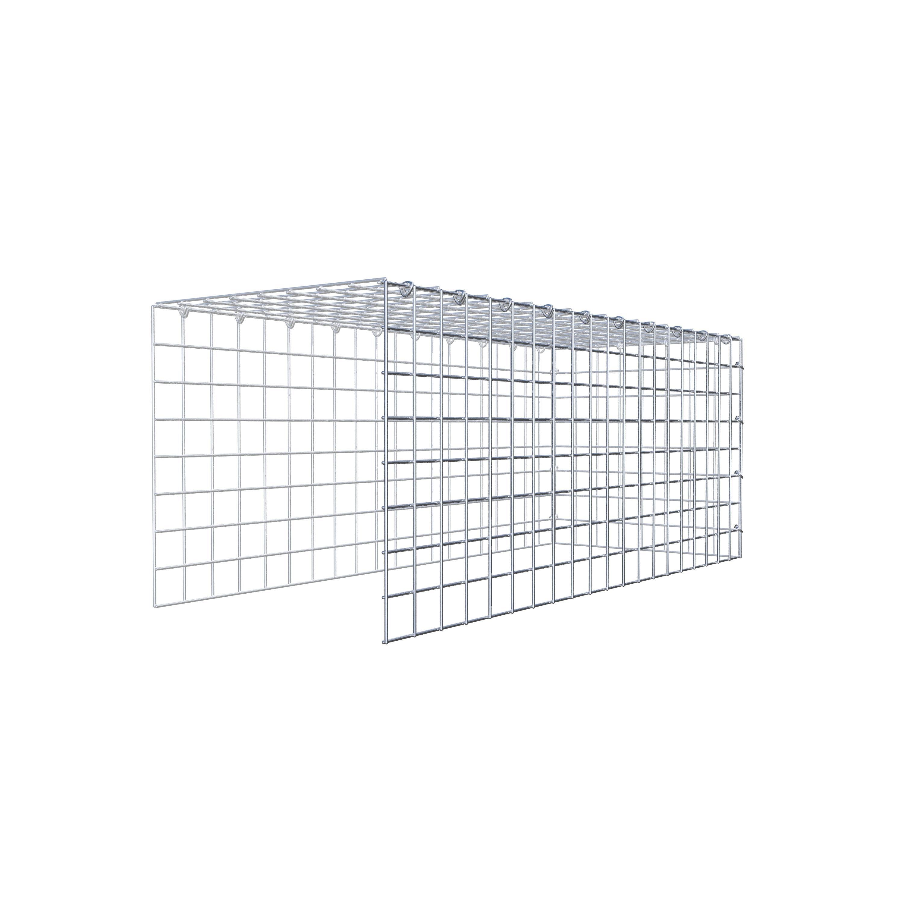 Monteret gabion type 4 100 cm x 40 cm x 40 cm (L x H x D), maskestørrelse 5 cm x 5 cm, C-ring