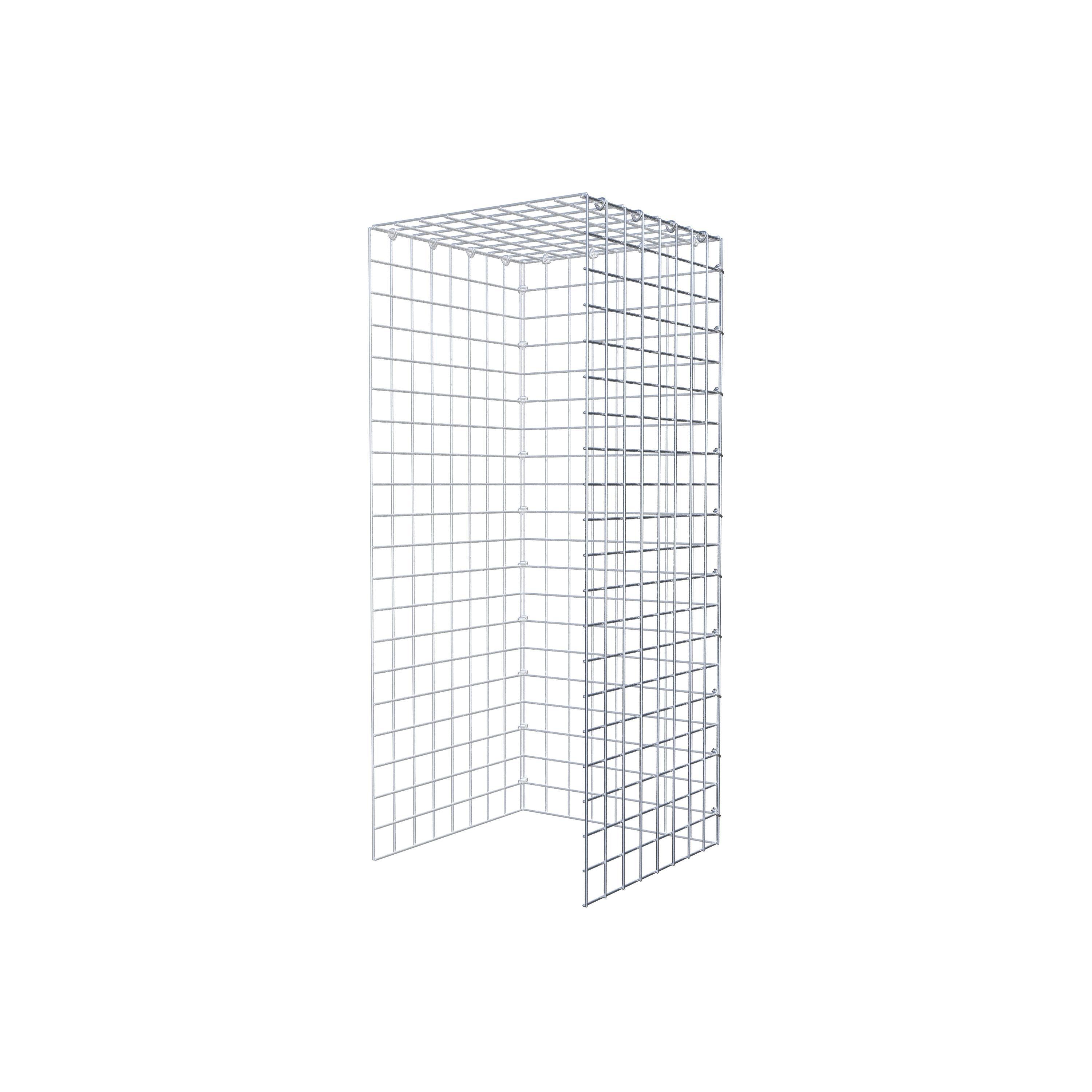 Monteret gabion type 4 100 cm x 40 cm x 40 cm (L x H x D), maskestørrelse 5 cm x 5 cm, C-ring