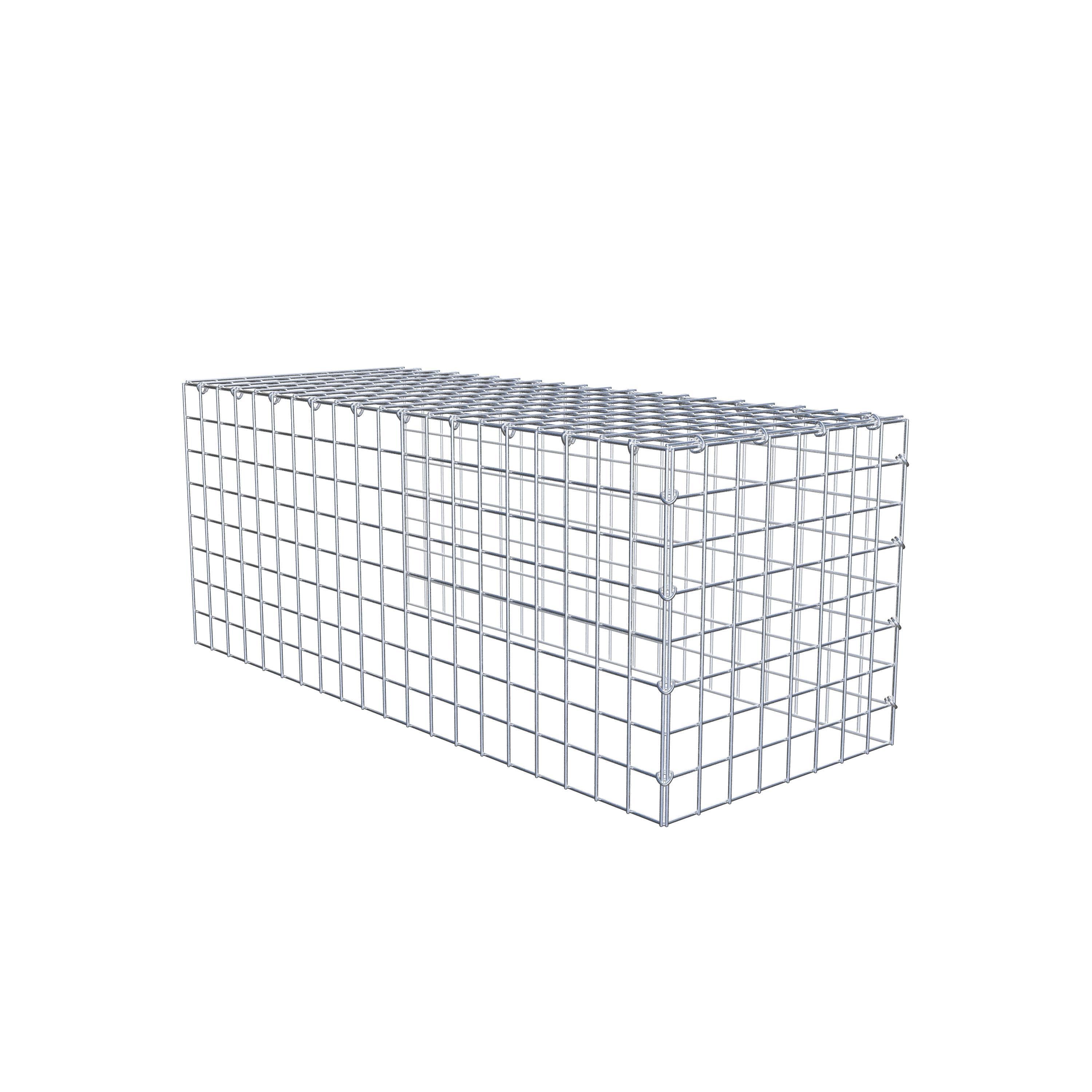 Monteret gabion type 4 100 cm x 40 cm x 40 cm (L x H x D), maskestørrelse 5 cm x 5 cm, C-ring