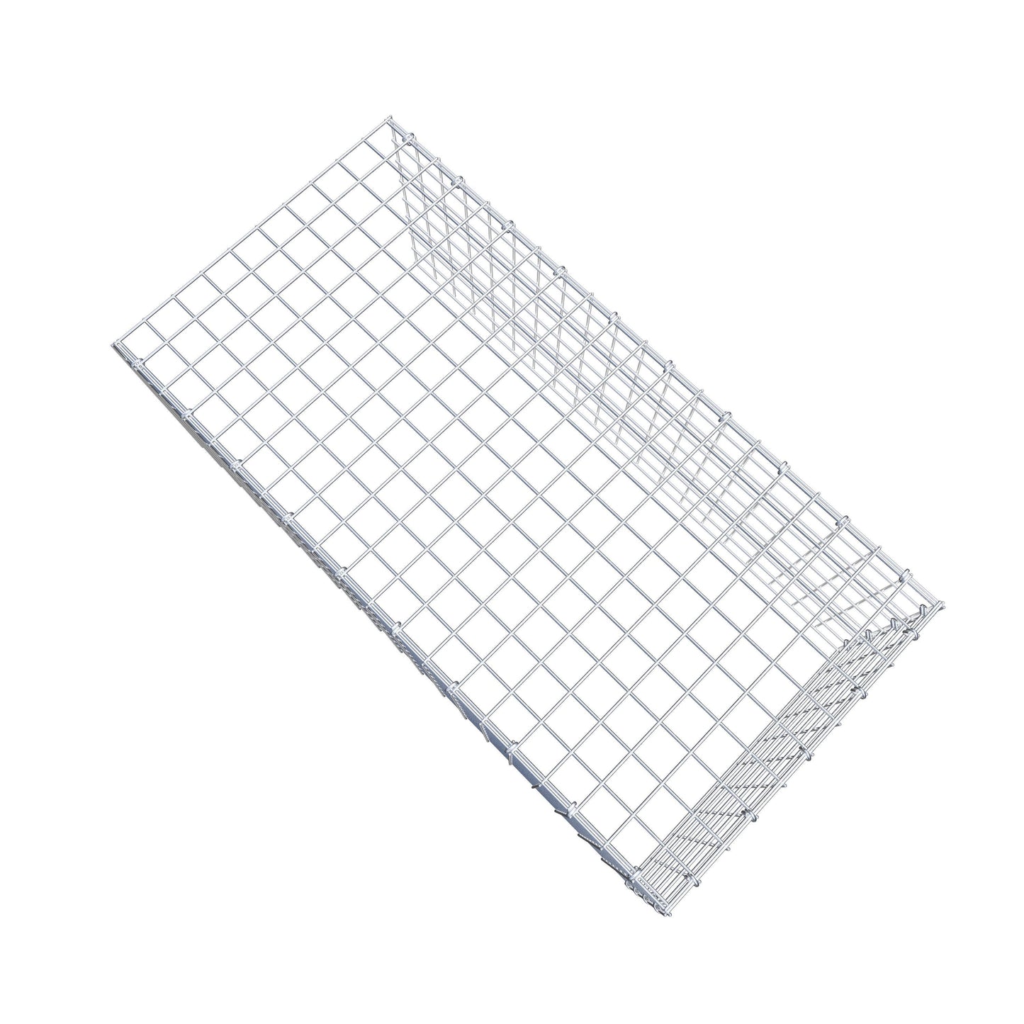 Mounted gabion type 4 100 cm x 40 cm x 50 cm (L x H x D), mesh size 5 cm x 5 cm, C-ring